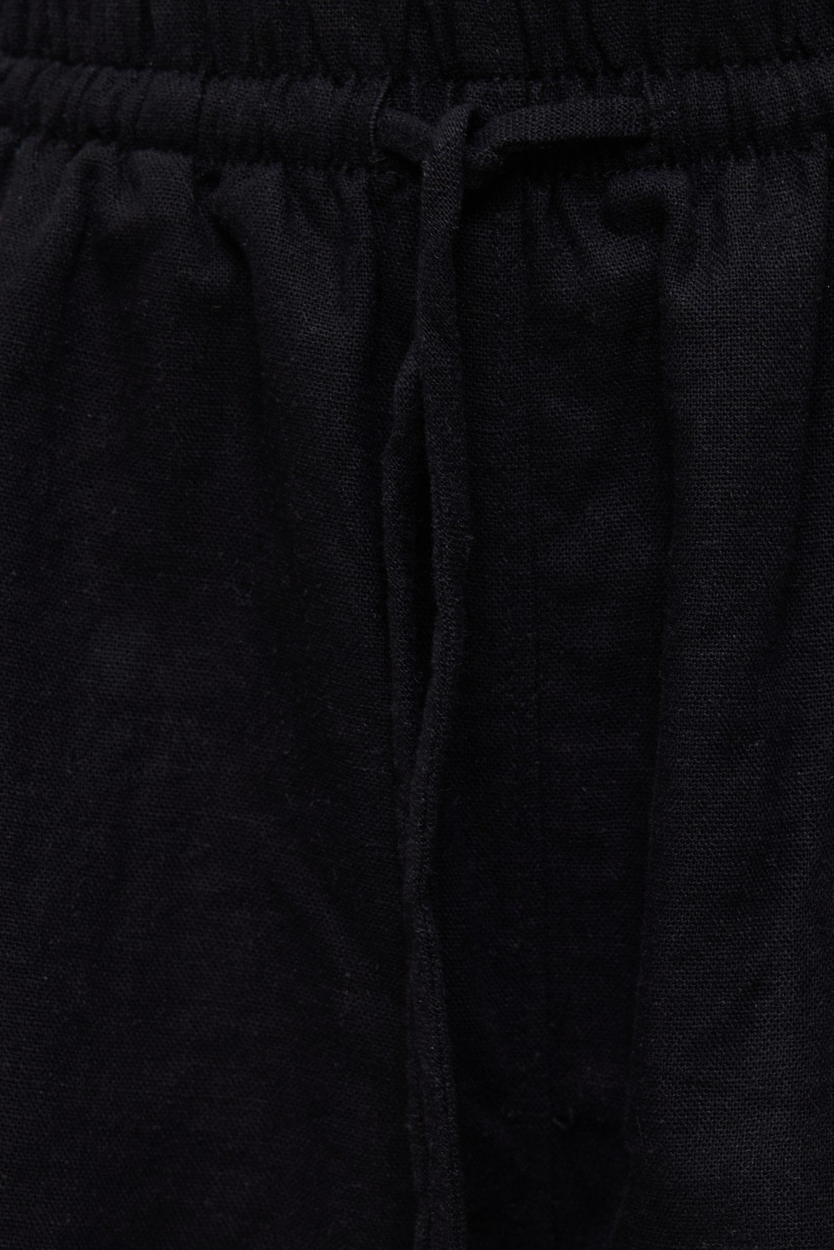 Linen High Rise Shorts Black - Dynamite