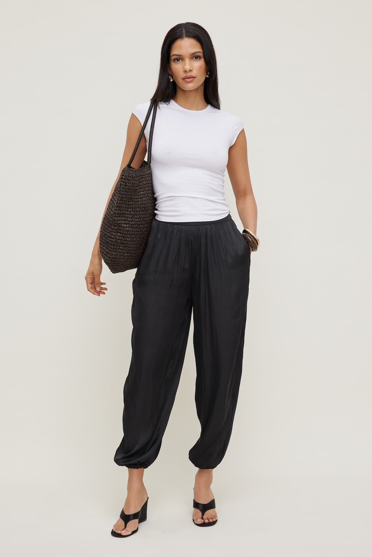 Straw Tote Bag Brown - Dynamite