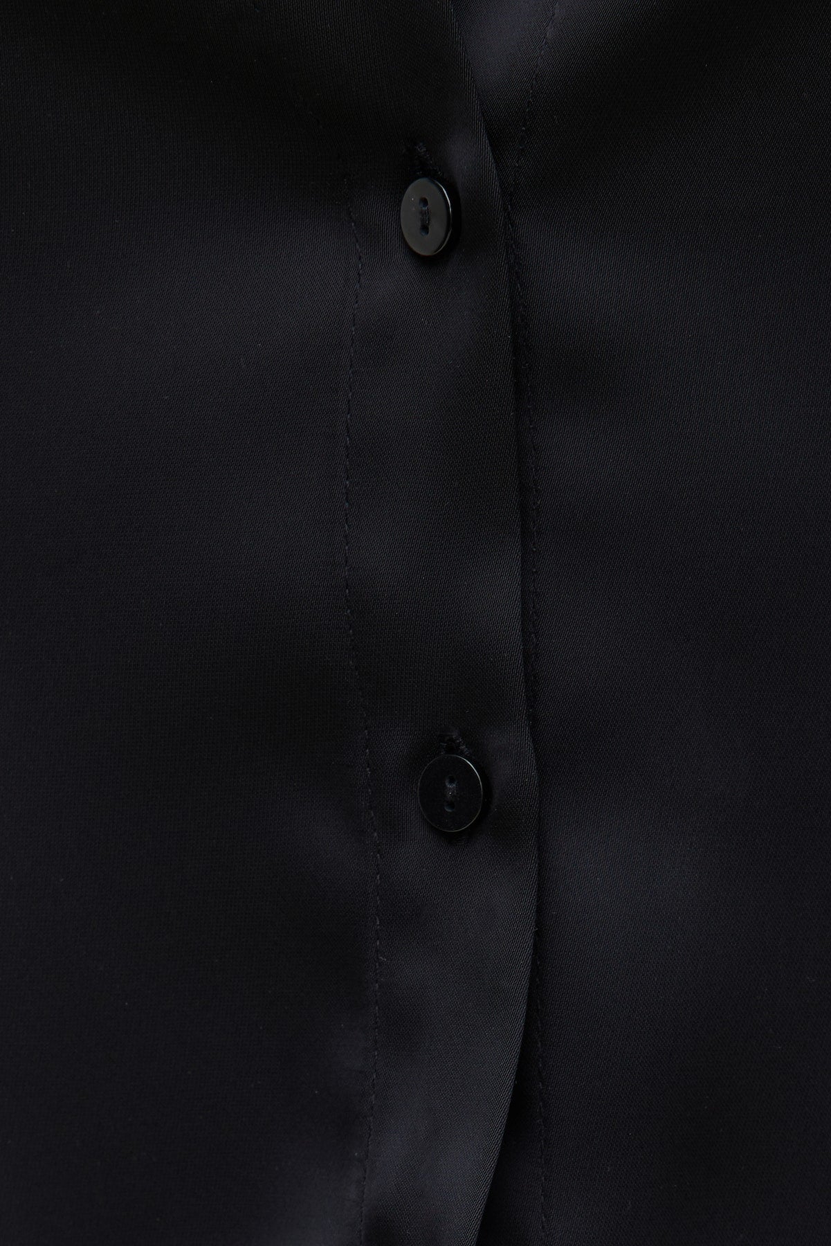 Eva Cinched Satin Shirt Black - Dynamite