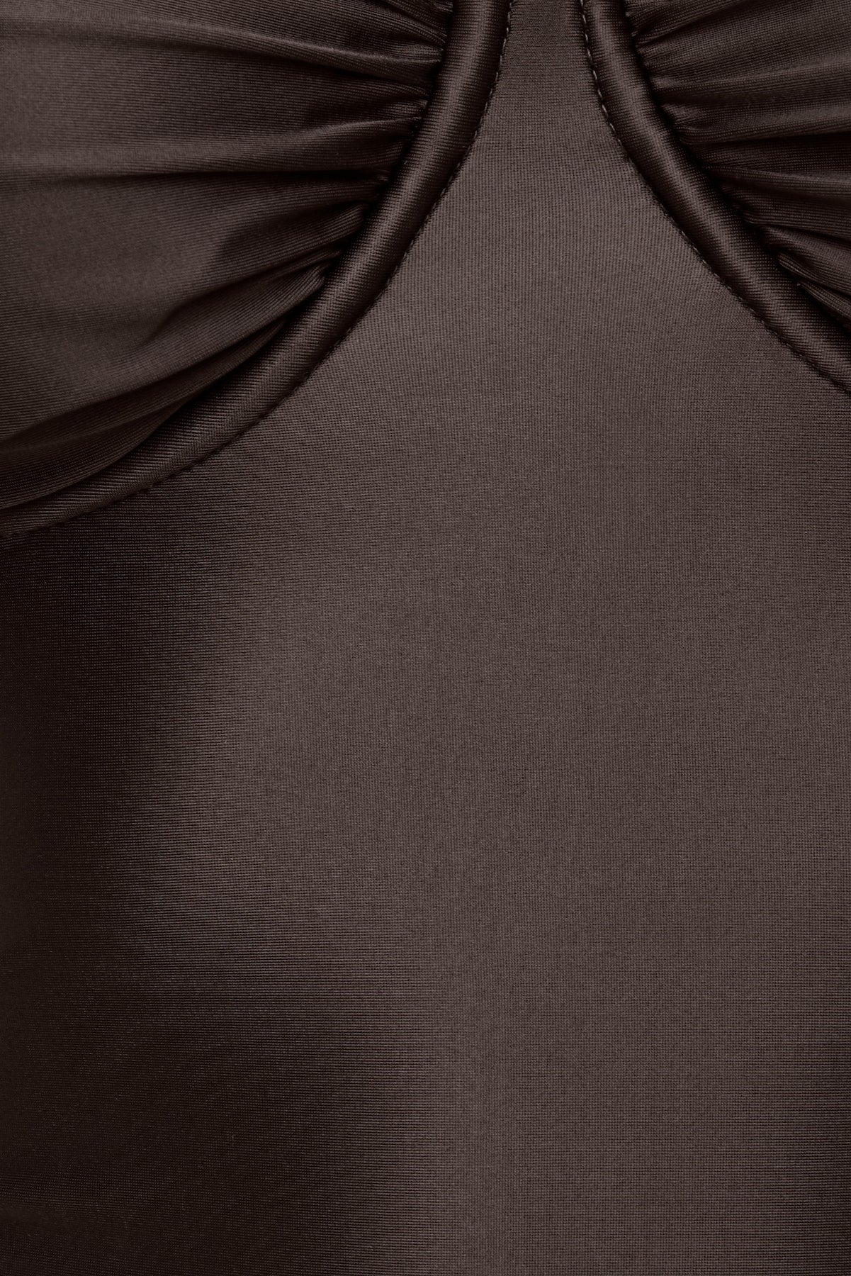 Monet Stretch Satin Top Brown - Dynamite