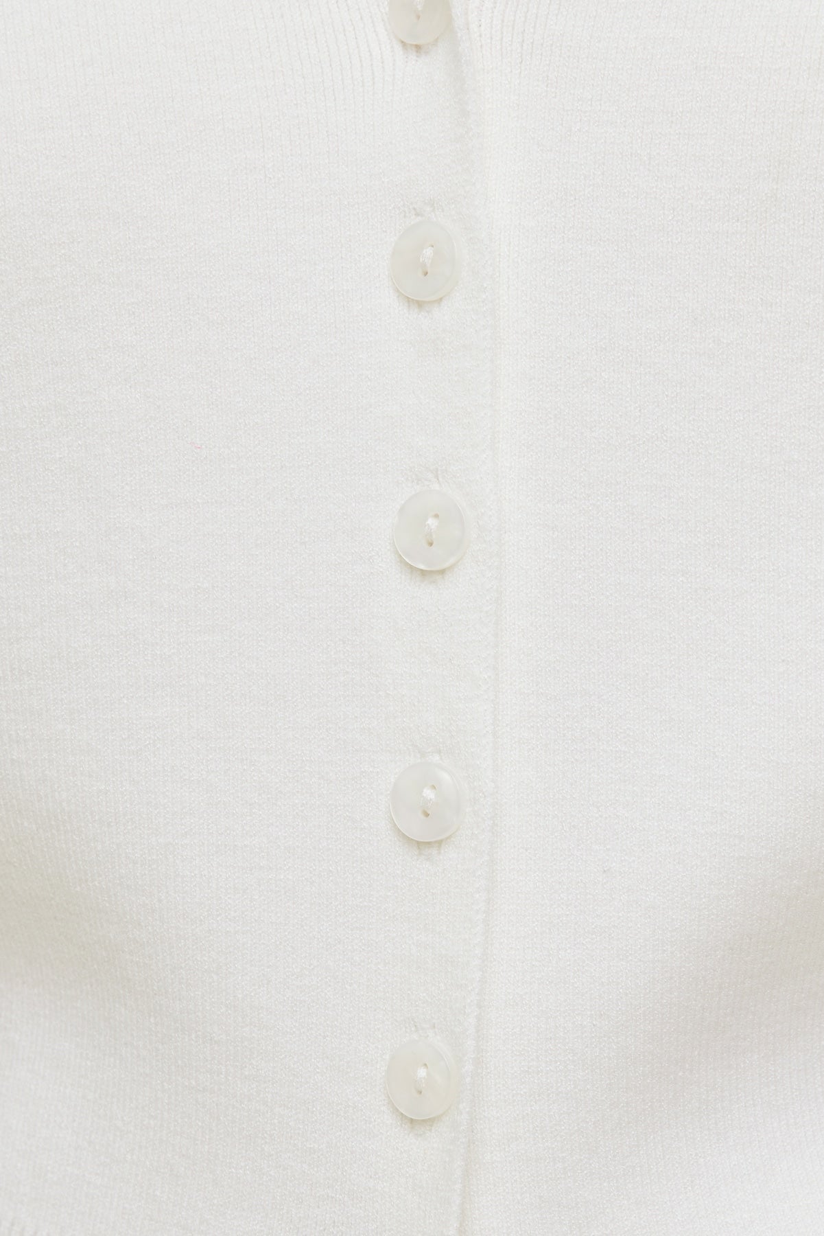 V Neck Cardigan White - Dynamite