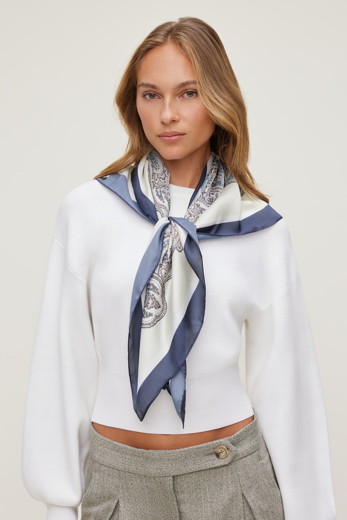 Satin Feel Scarf Blue - Dynamite