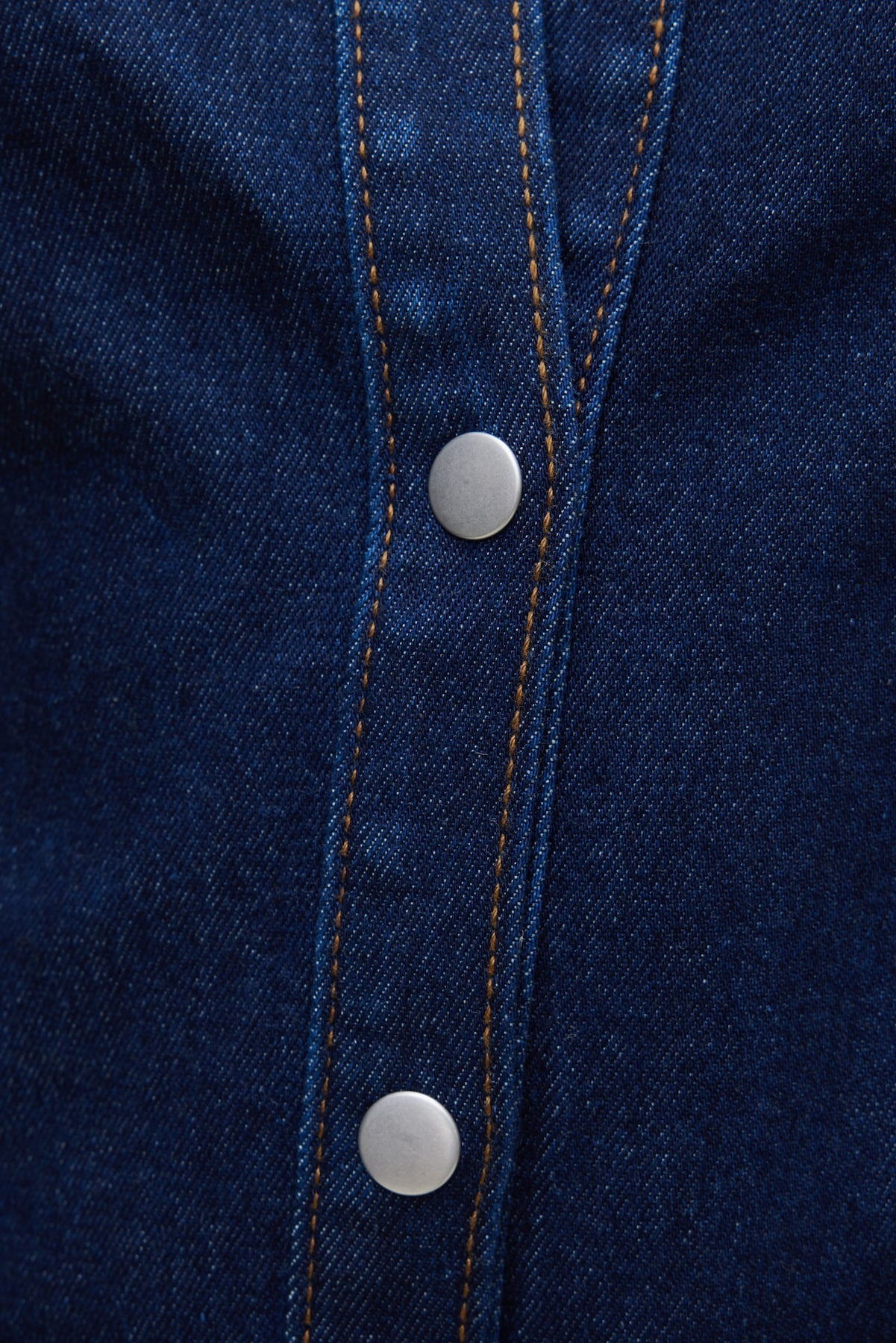 Cinched Stretch Denim Shirt Blue - Dynamite