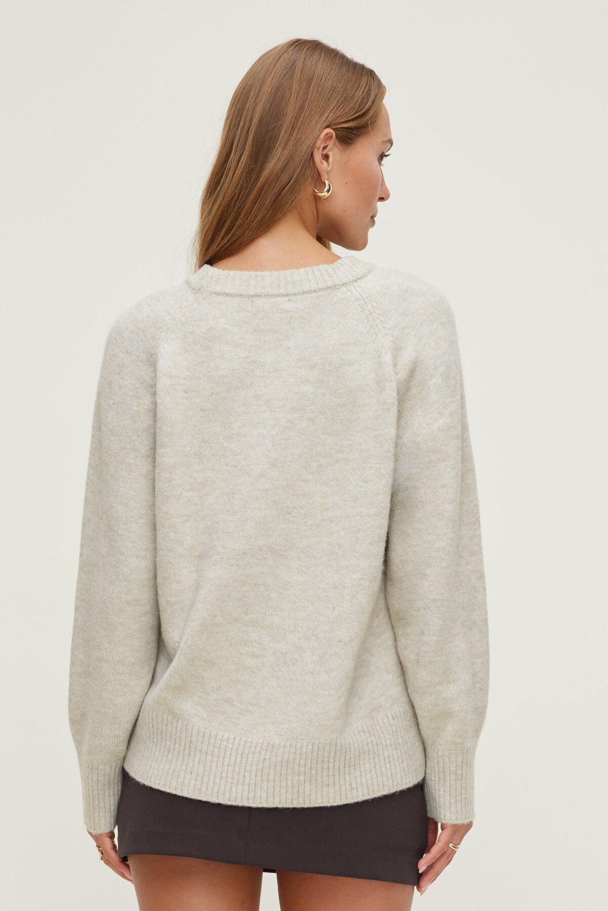 Rory Oversized Sweater Gray - Dynamite