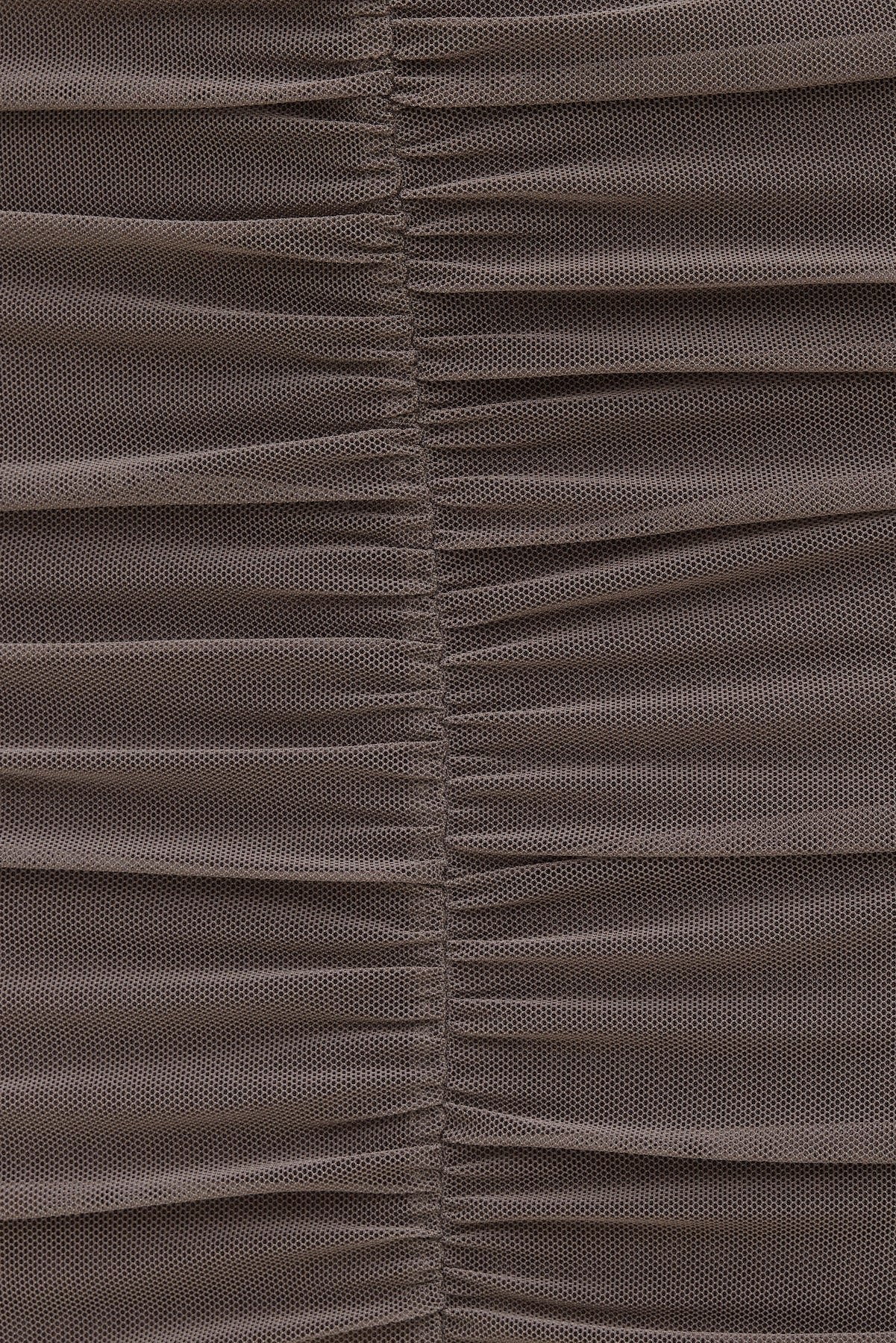 Ruched Mesh Maxi Skirt Brown - Dynamite