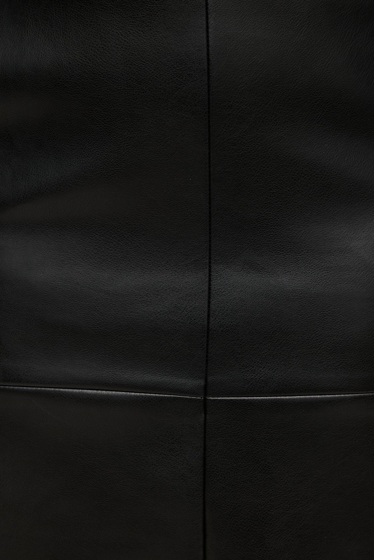 Structured Faux Leather Midi Skirt Black - Dynamite
