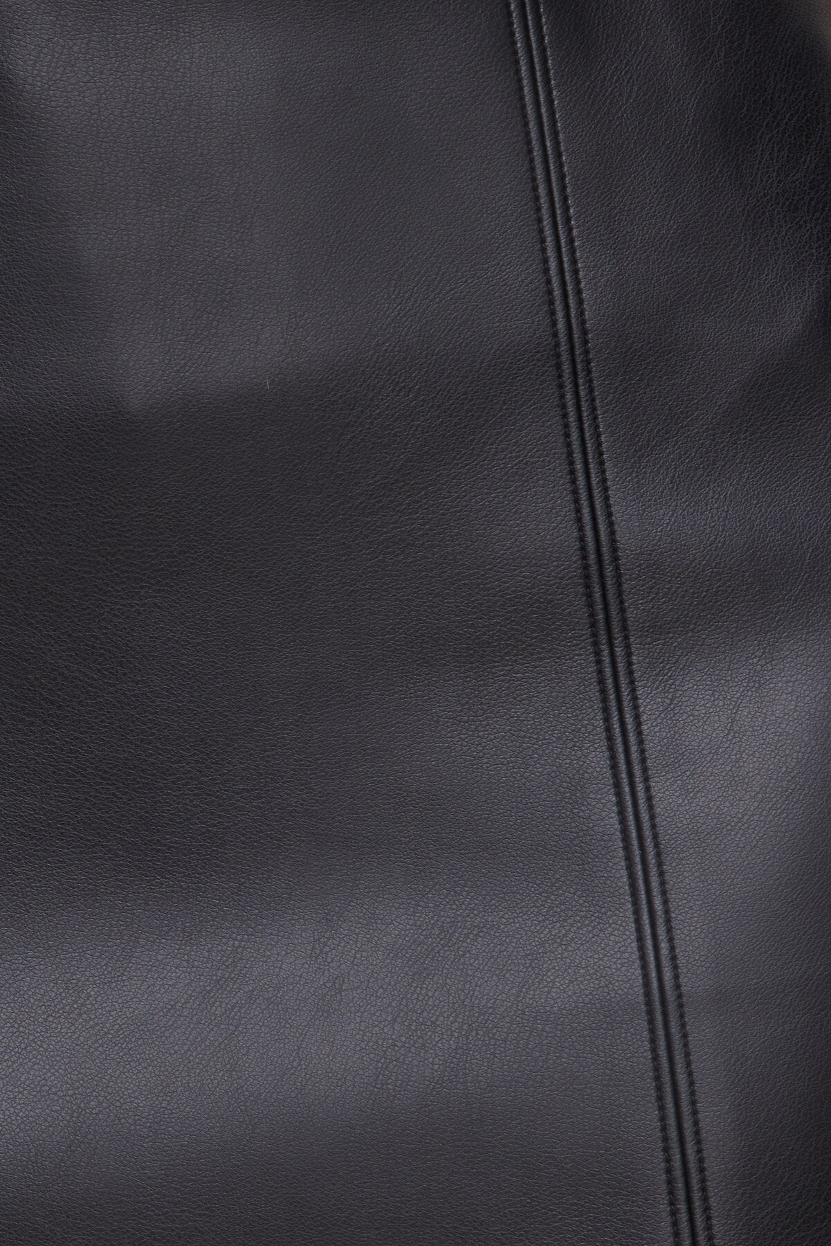 Kylie Faux Leather Mini Skirt Black - Dynamite