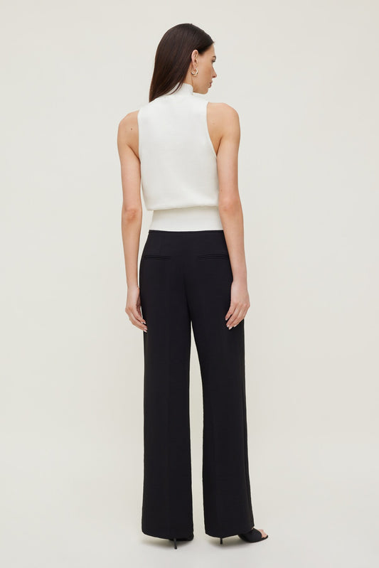 Yasmin Airflow Straight Leg Pants Black - Dynamite