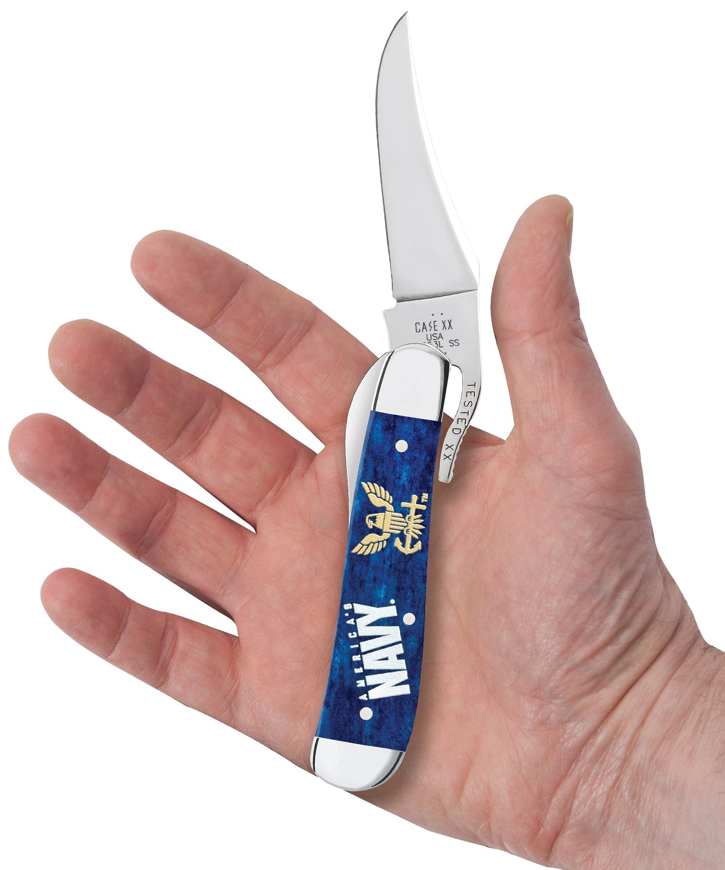 Case Knives US Navy® Smooth Navy Blue Bone RussLock®