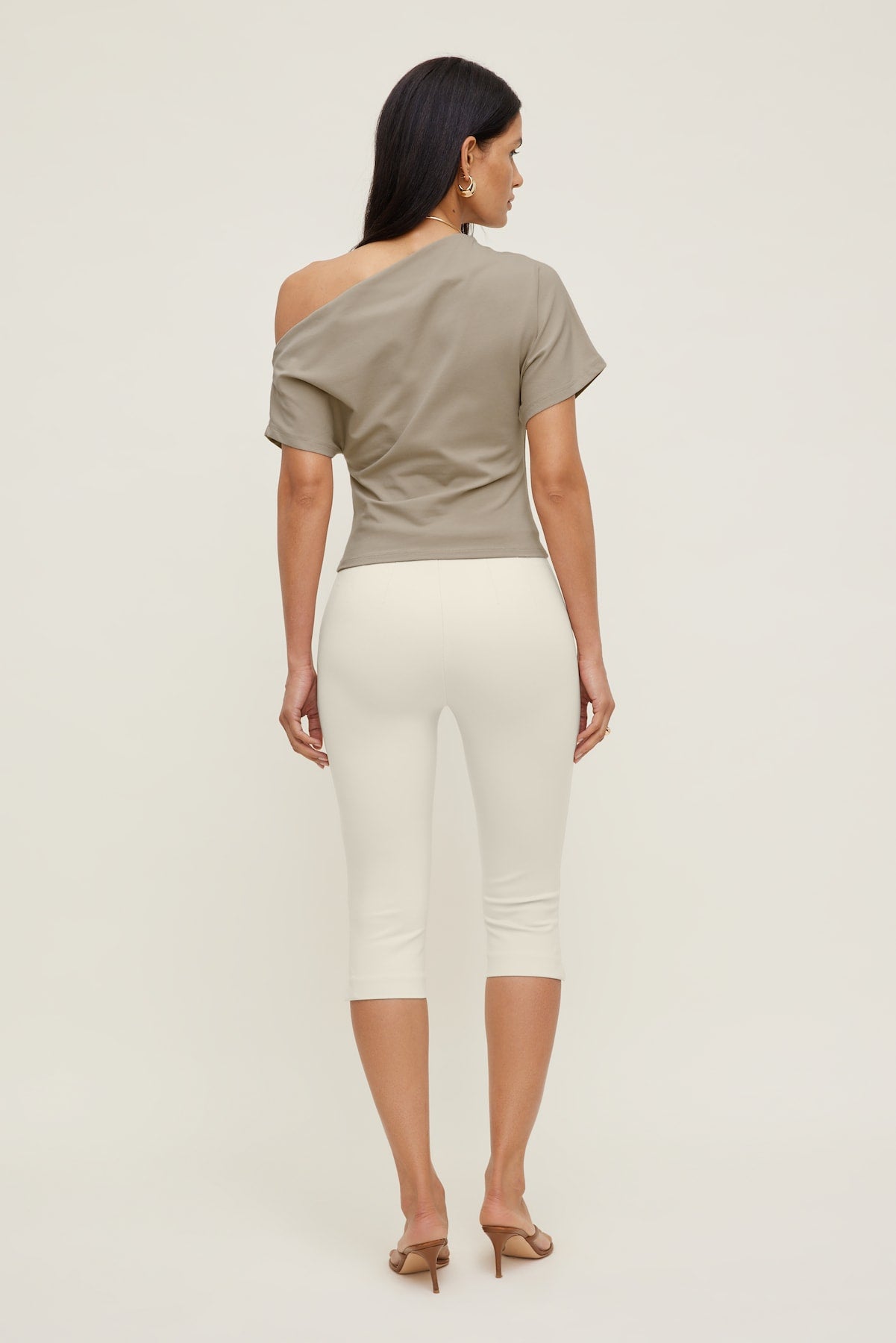Alexa Cotton Spandex T Shirt Beige - Dynamite