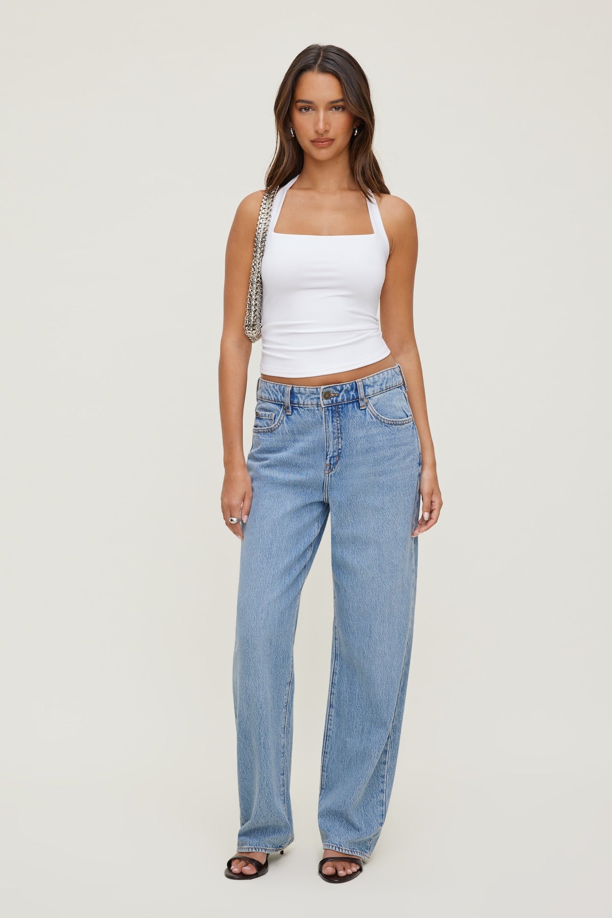 Sculpt Halter Top White - Dynamite