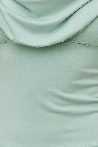 Draped Scoop Neck Top Blue - Dynamite