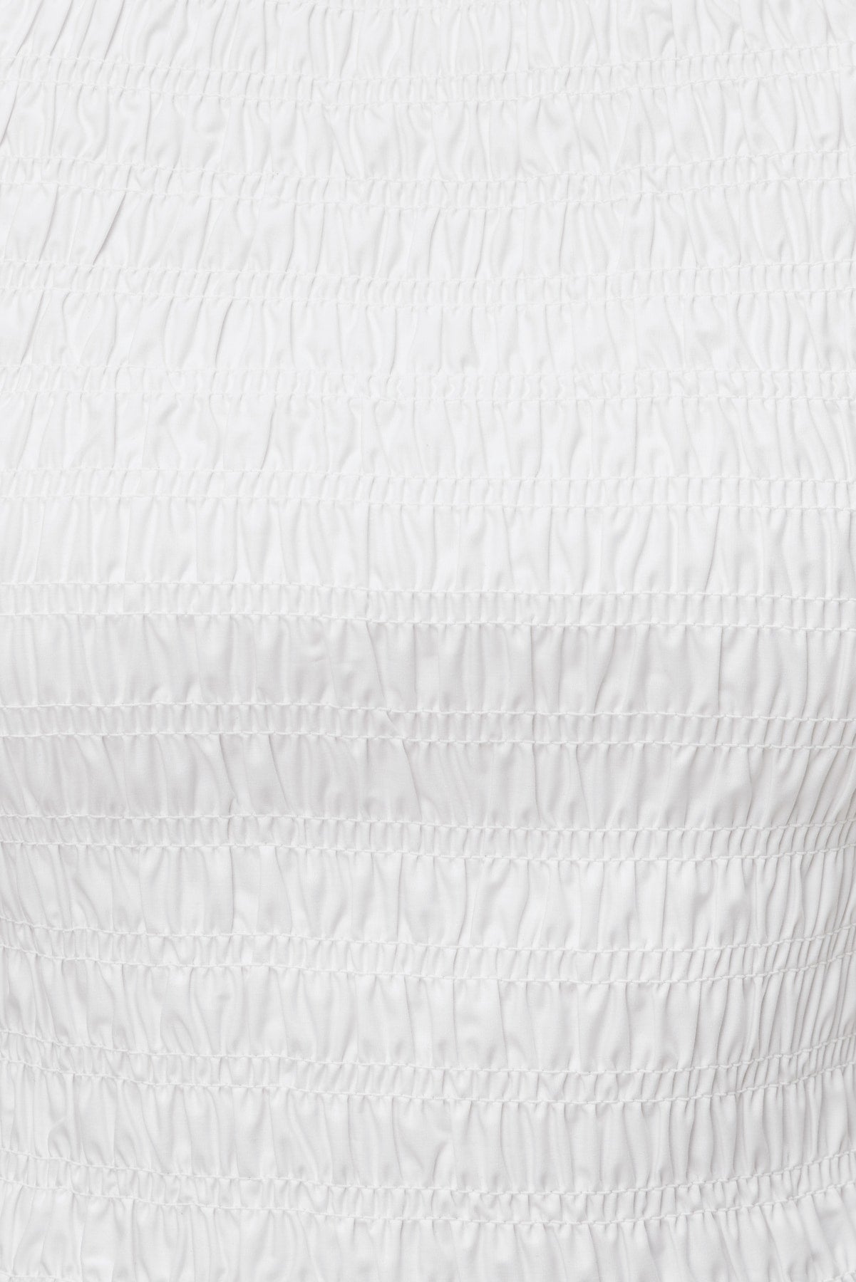 Shirred Poplin Tank Top White - Dynamite