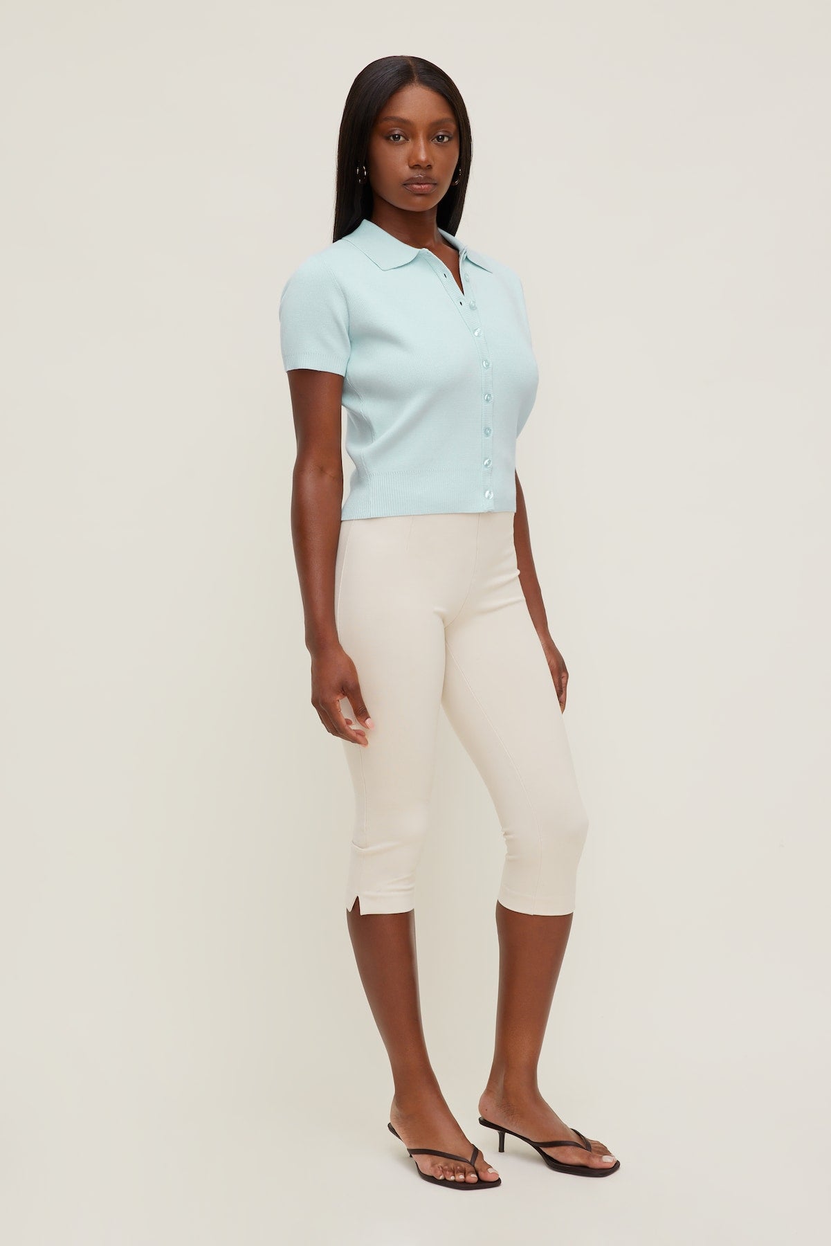 Polo Crewneck Cardigan Blue - Dynamite