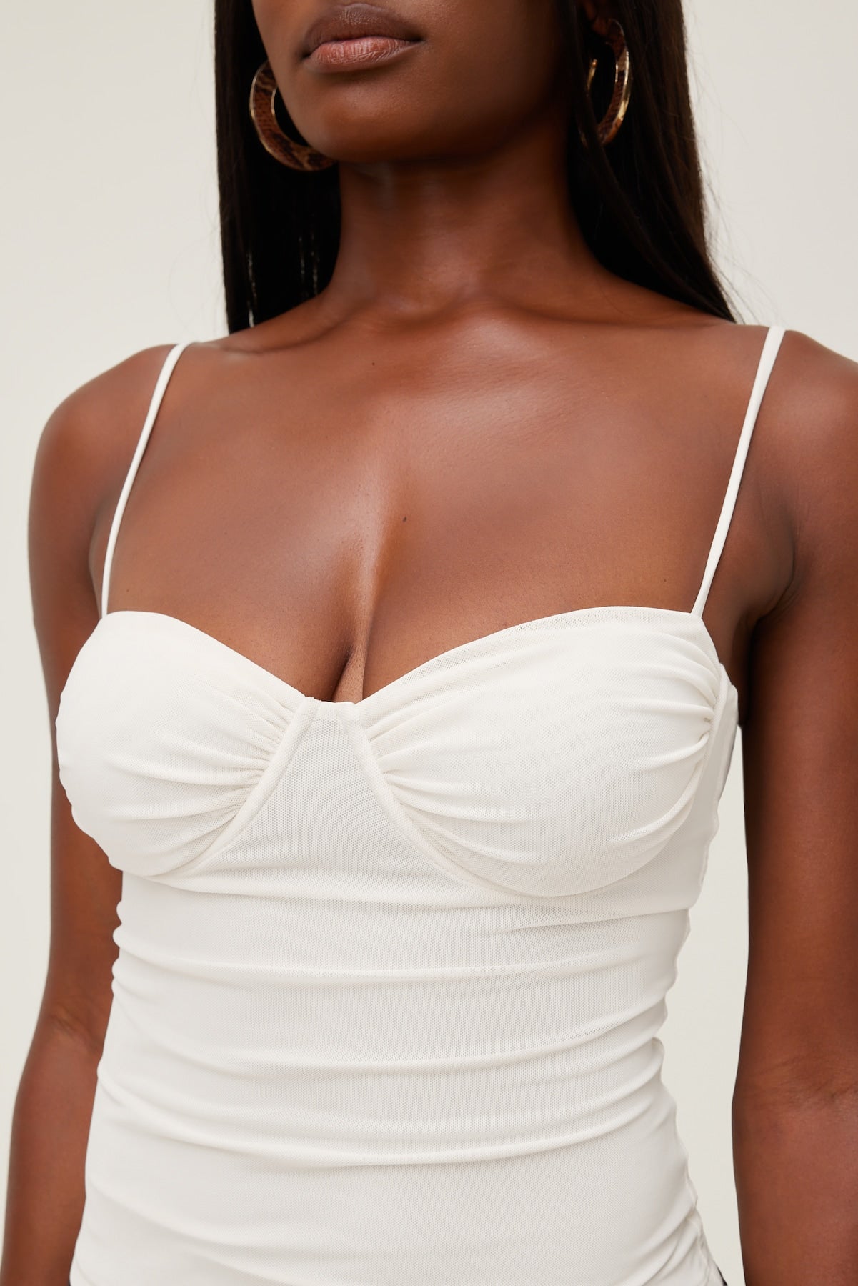Monet Mesh Top White - Dynamite