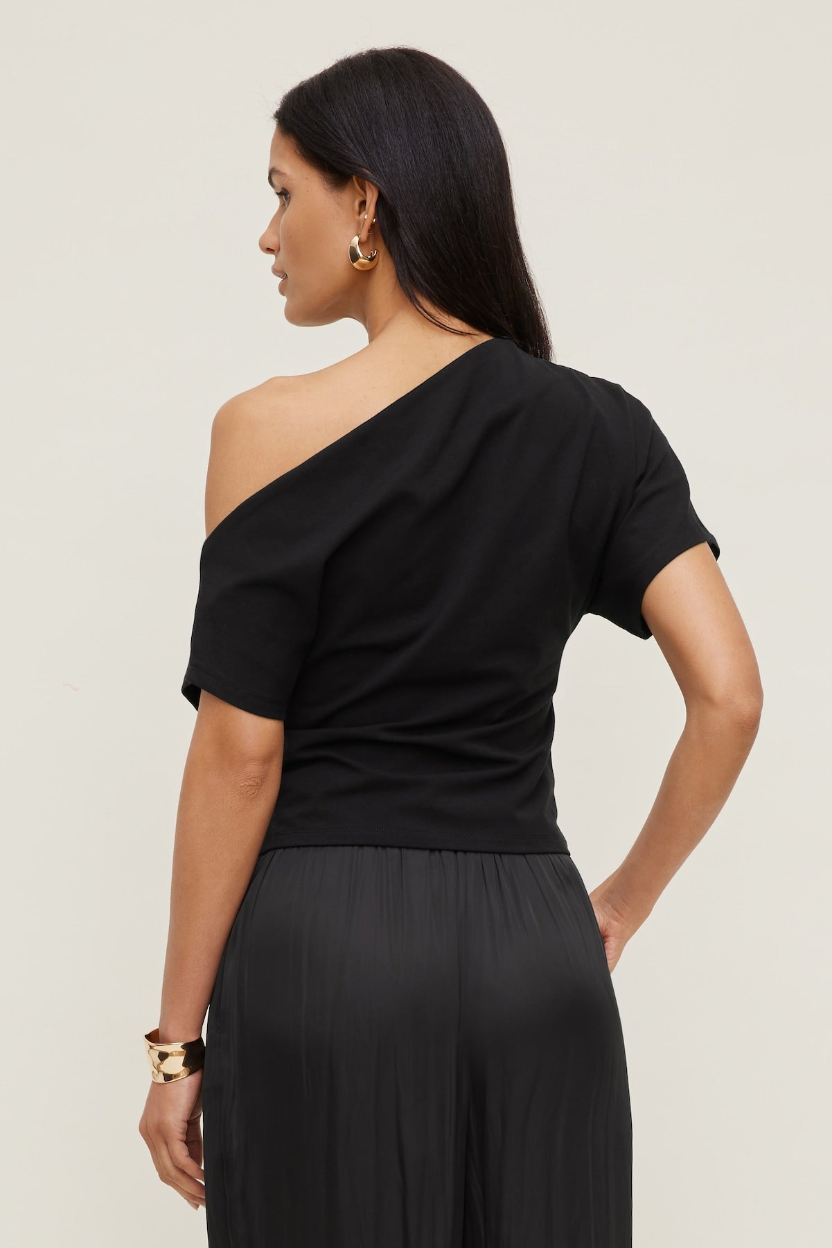Alexa Cotton Spandex T Shirt Black - Dynamite