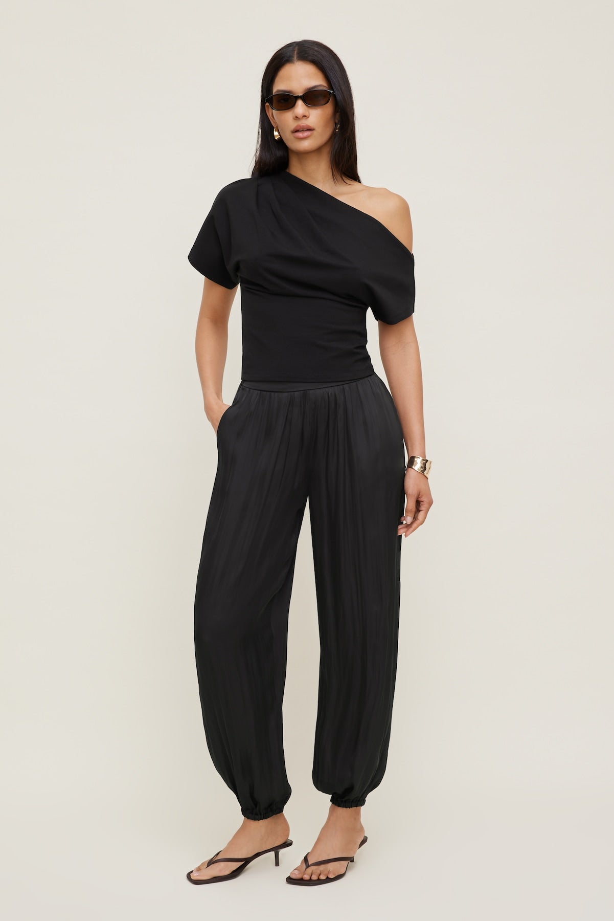 Alexa Cotton Spandex T Shirt Black - Dynamite