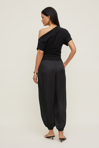 Alexa Cotton Spandex T Shirt Black - Dynamite