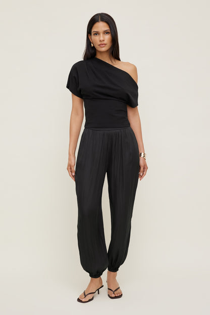 Alexa Cotton Spandex T Shirt Black - Dynamite