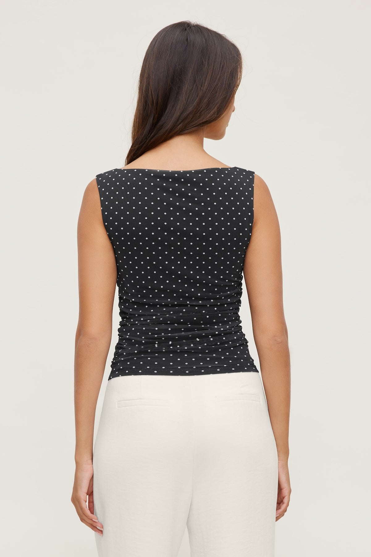 Nola Printed Mesh Tank Top Black - Dynamite