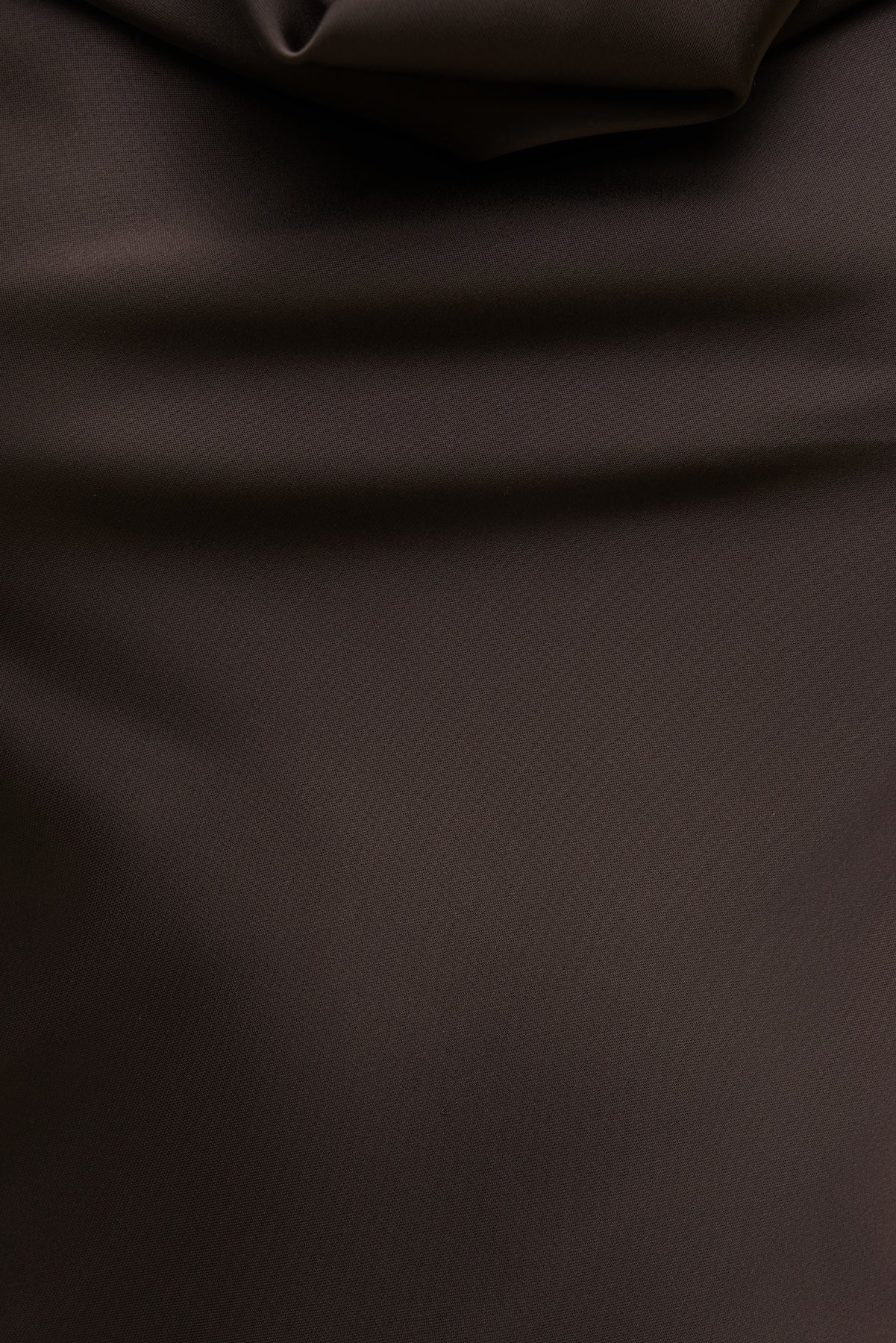 Camila Satin Cowl Halter Neck Blouse Brown - Dynamite