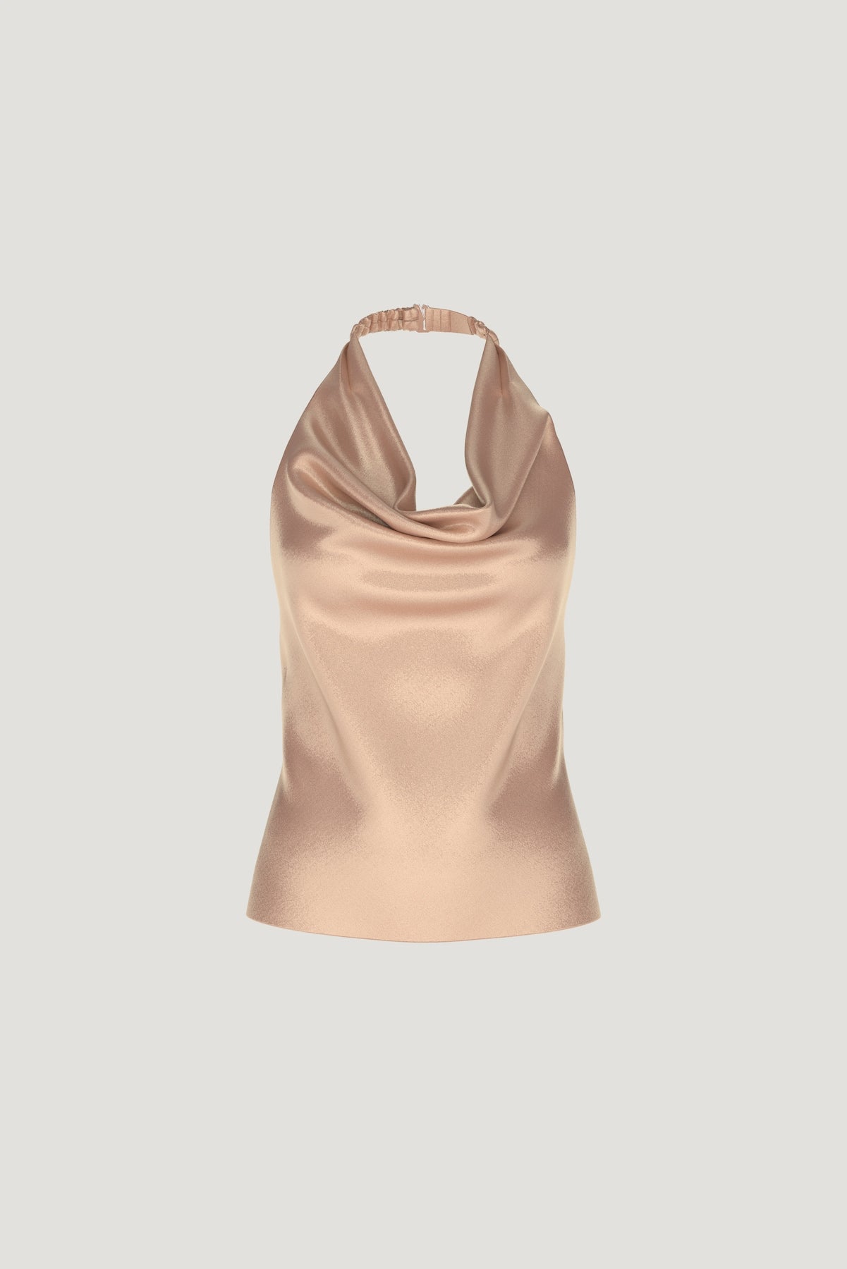 Camila Satin Cowl Halter Neck Blouse Orange - Dynamite