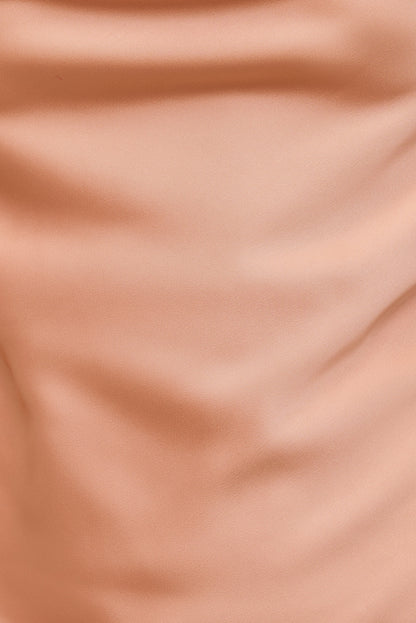 Camila Satin Cowl Halter Neck Blouse Orange - Dynamite