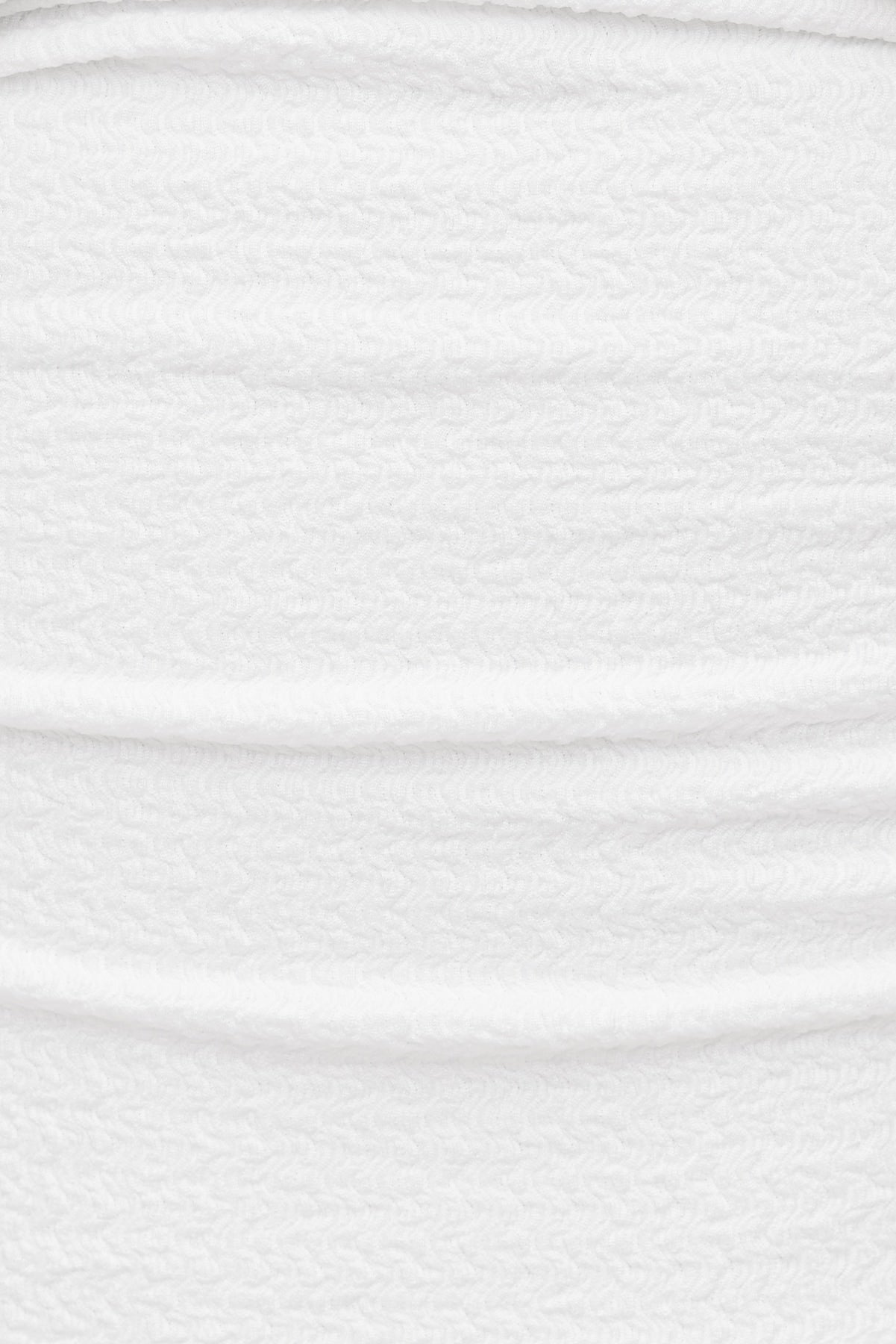 Textured Plunge Halter Top White - Dynamite