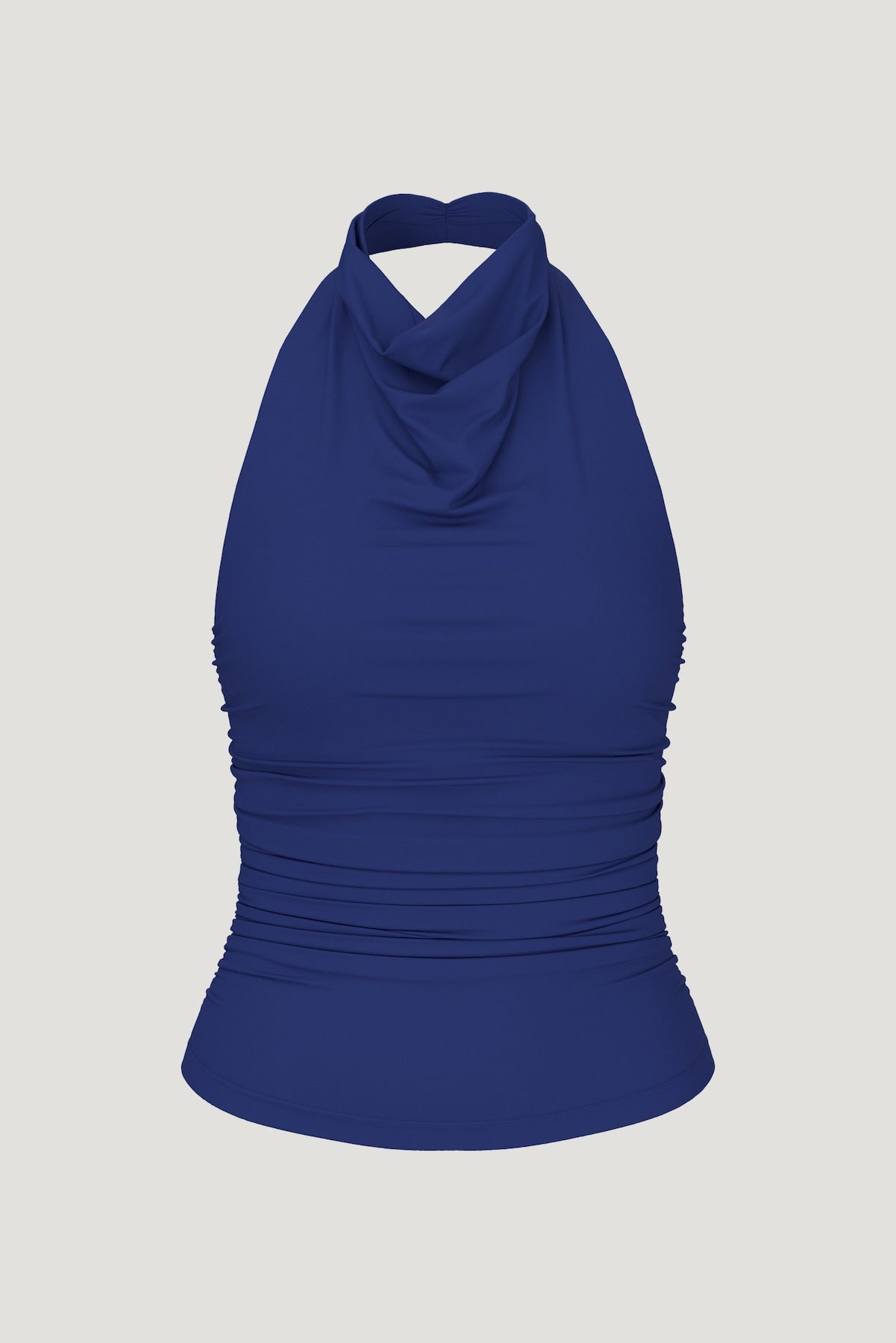 Sculpt Cowl Halter Top Blue - Dynamite