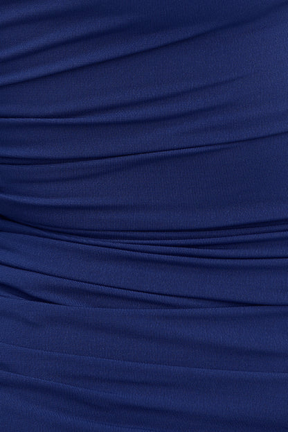 Sculpt Cowl Halter Top Blue - Dynamite