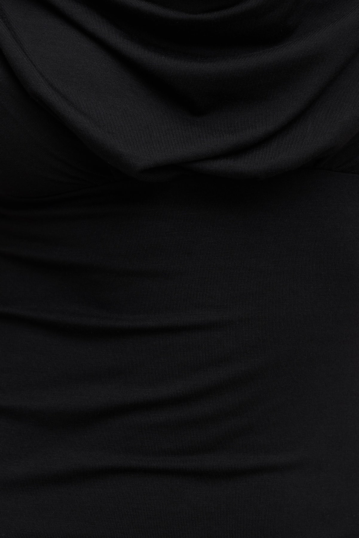 Draped Scoop Neck Top Black - Dynamite
