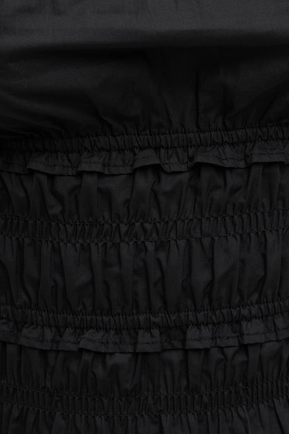 Smocked Poplin Cami Top BLACK - Dynamite