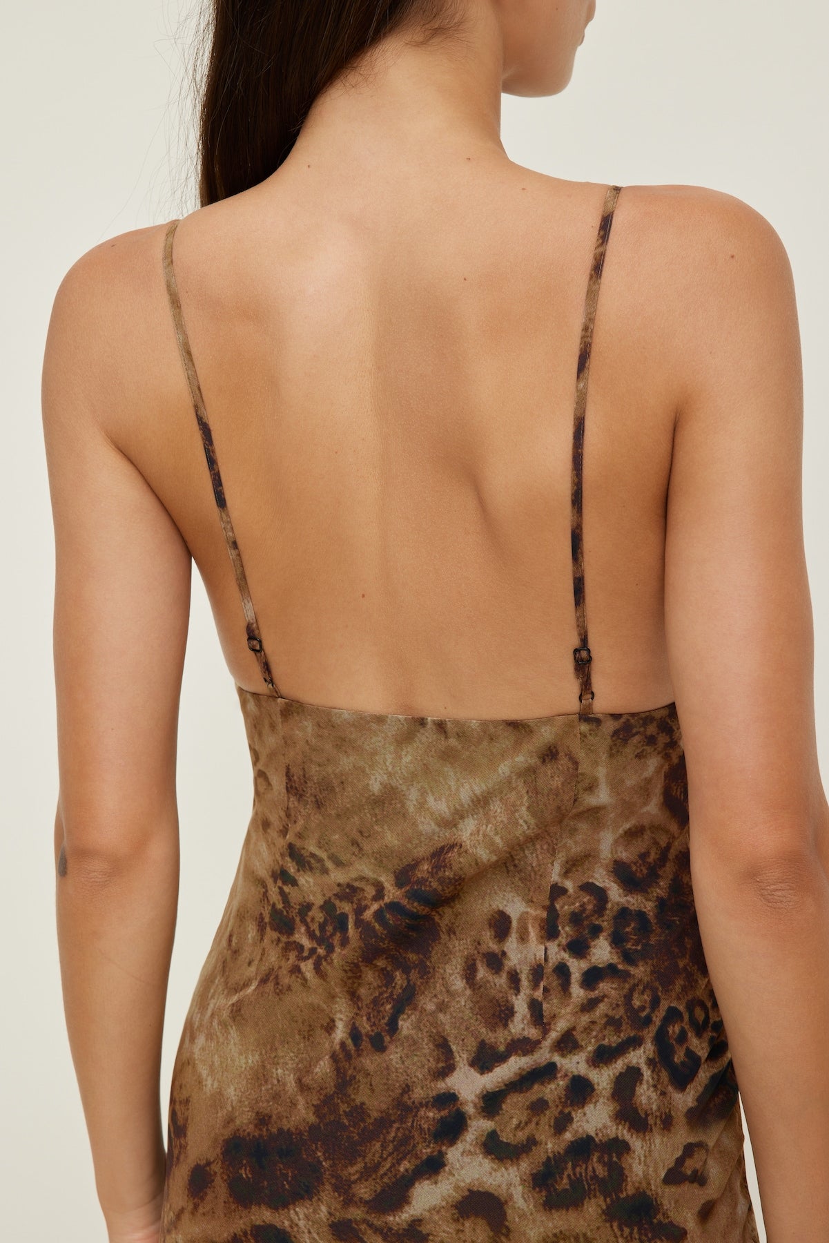 Lace Trim Maxi Dress Brown - Dynamite