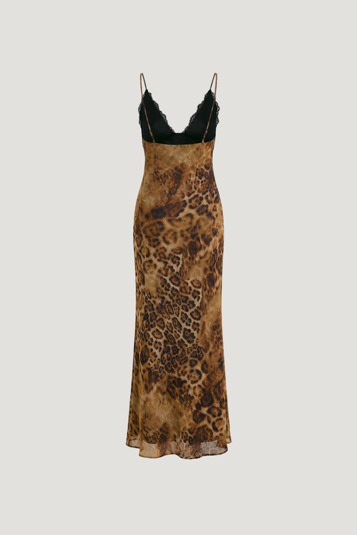 Lace Trim Maxi Dress Brown - Dynamite