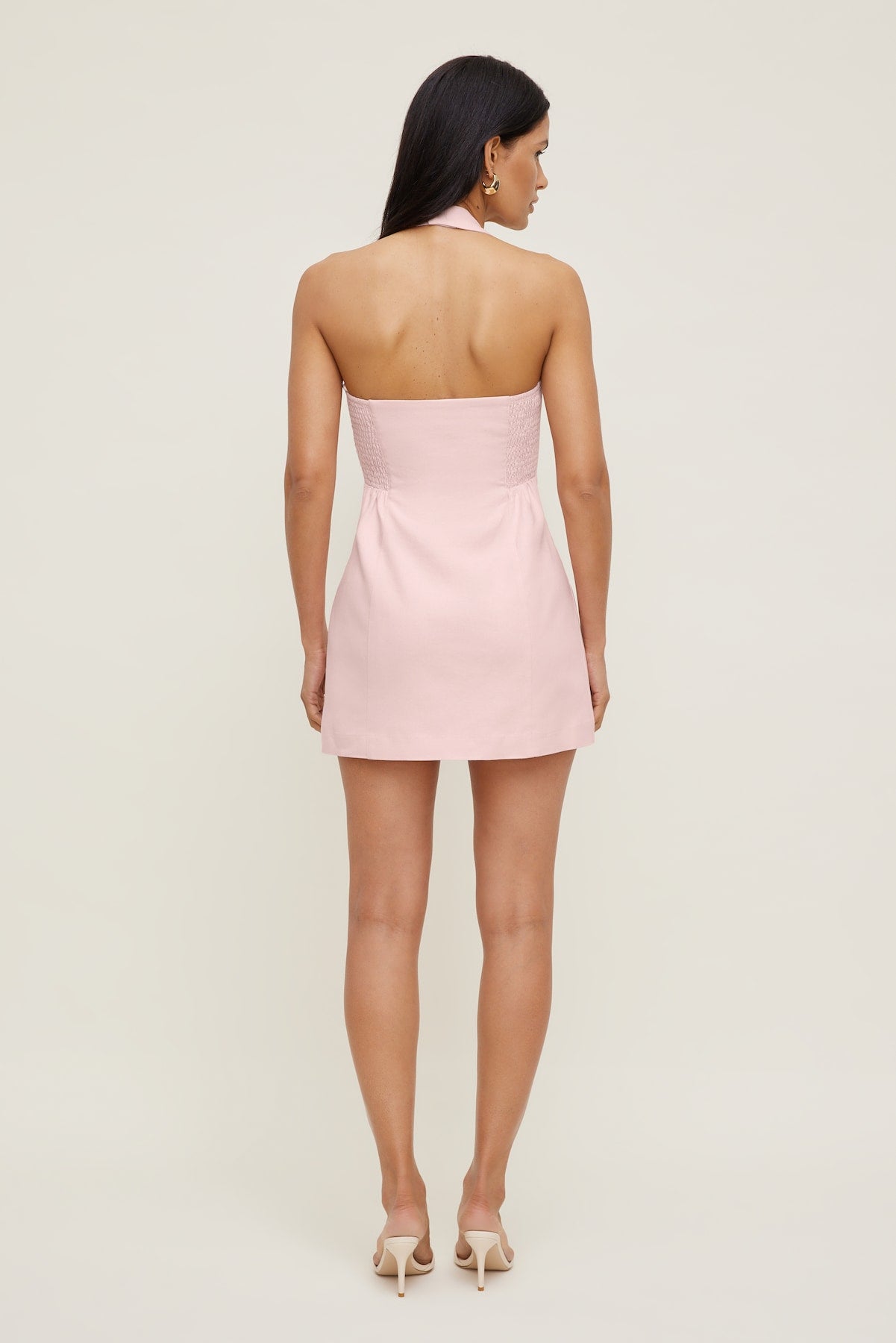 Alaya Linen Mini Dress Pink - Dynamite