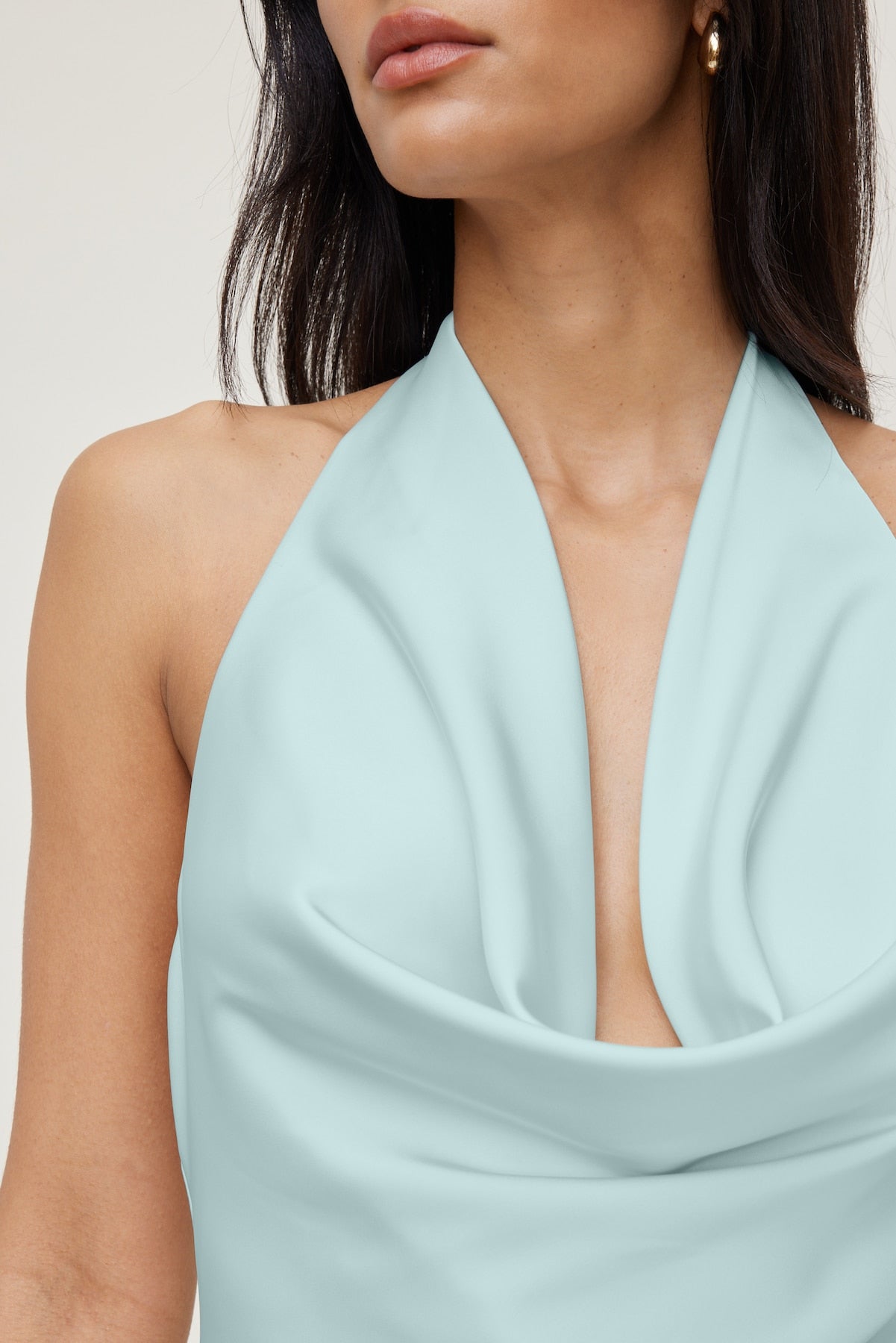 Camila Satin Romper Mini Dress Blue - Dynamite