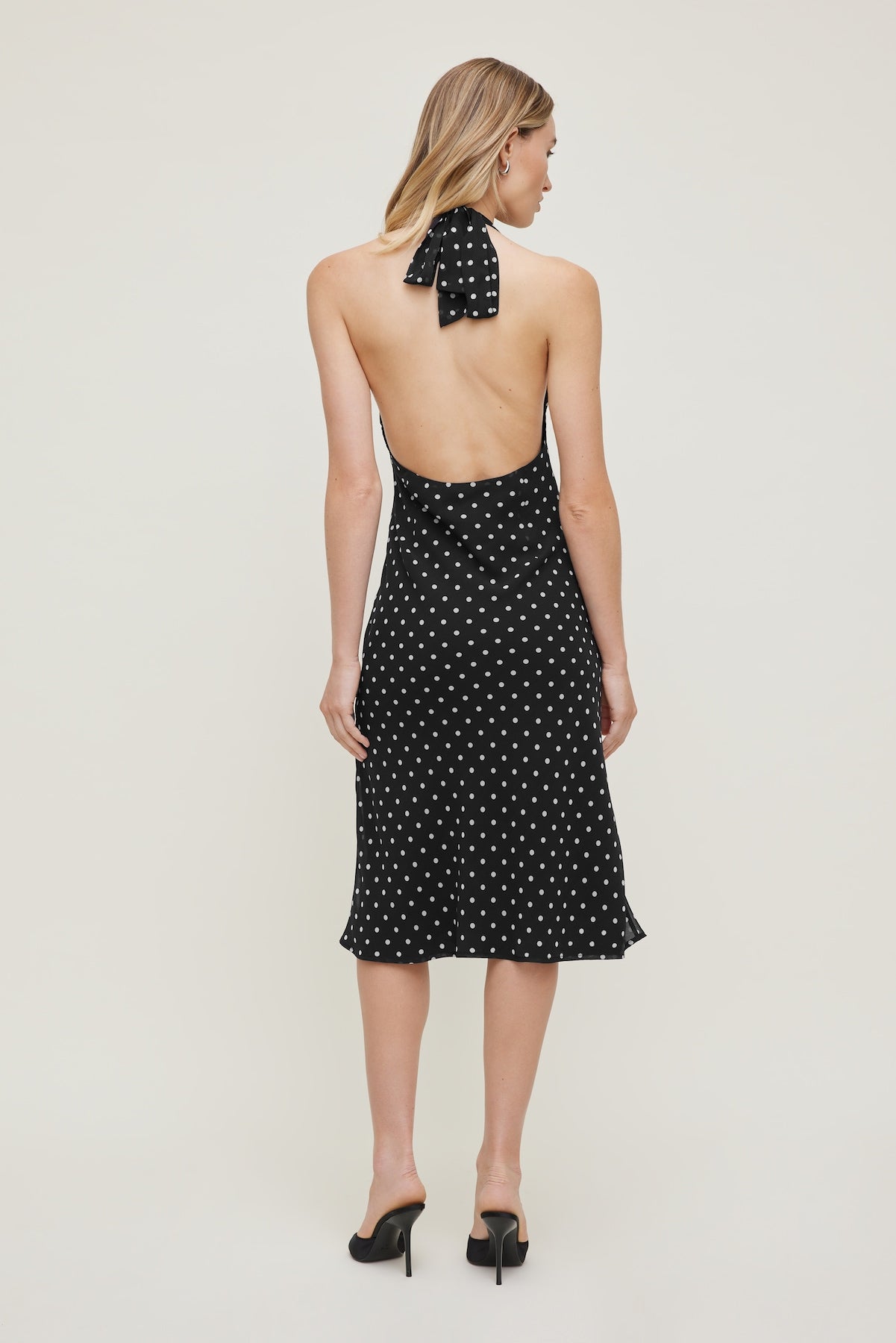 Elena Halter Midi Dress Black - Dynamite