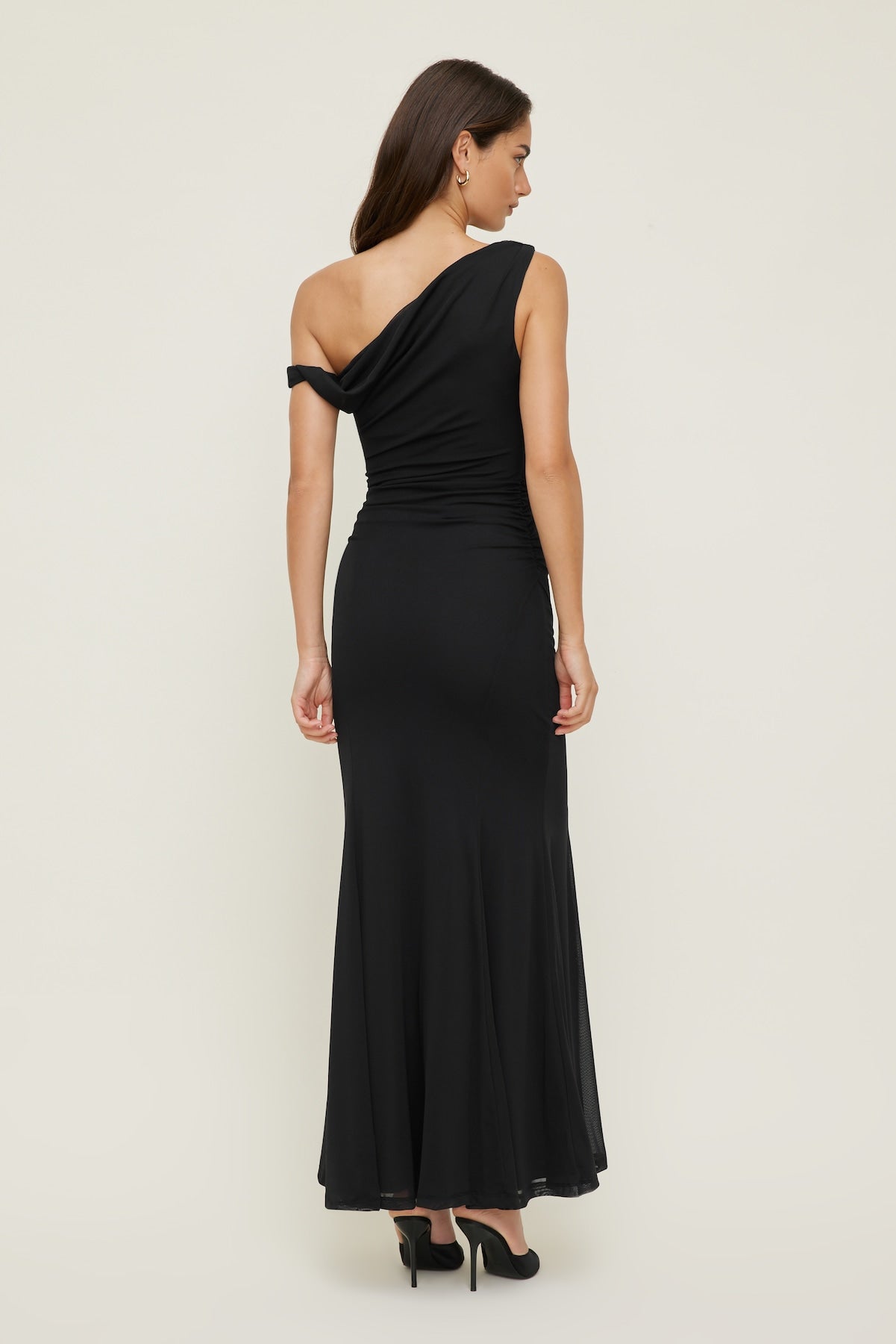 Kristina Mesh Maxi Dress Black - Dynamite