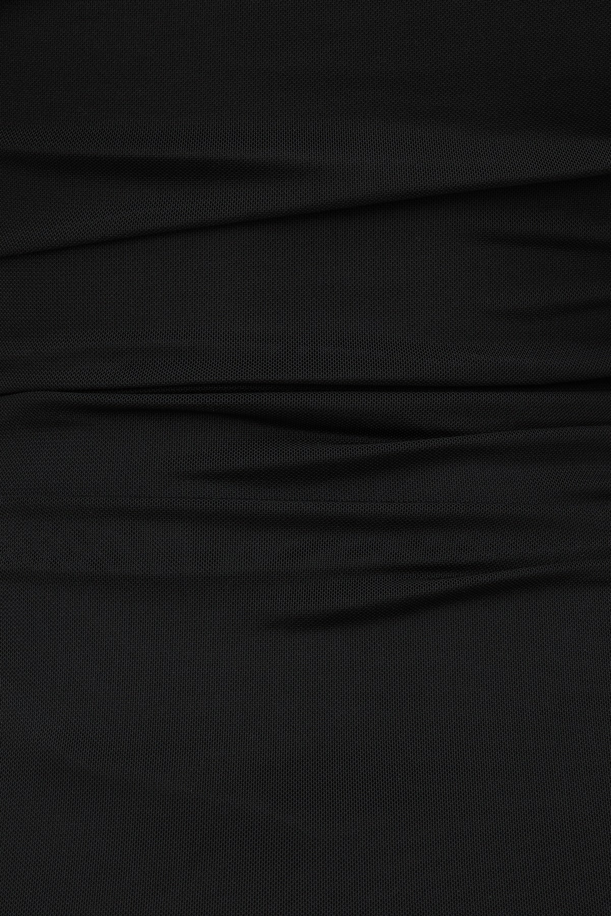 Kristina Mesh Maxi Dress Black - Dynamite