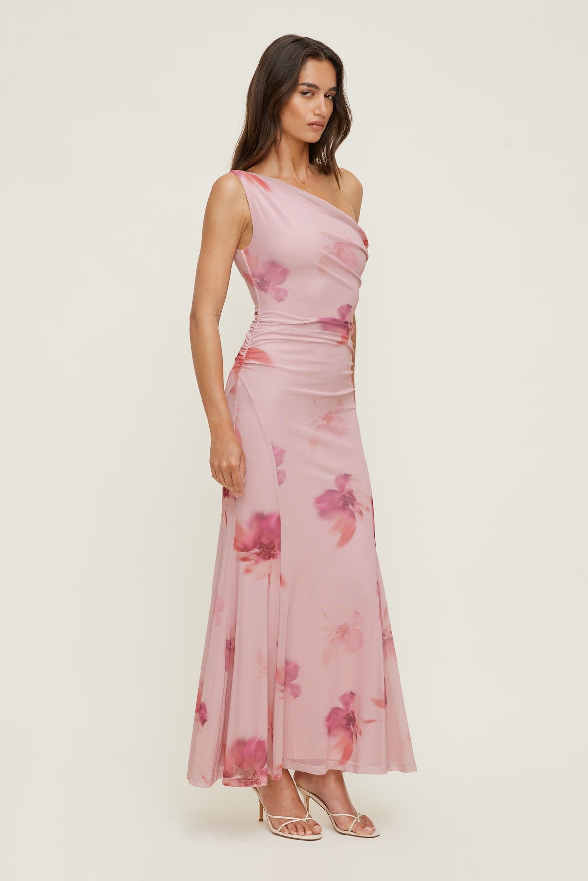 Kristina Mesh Maxi Dress Pink - Dynamite