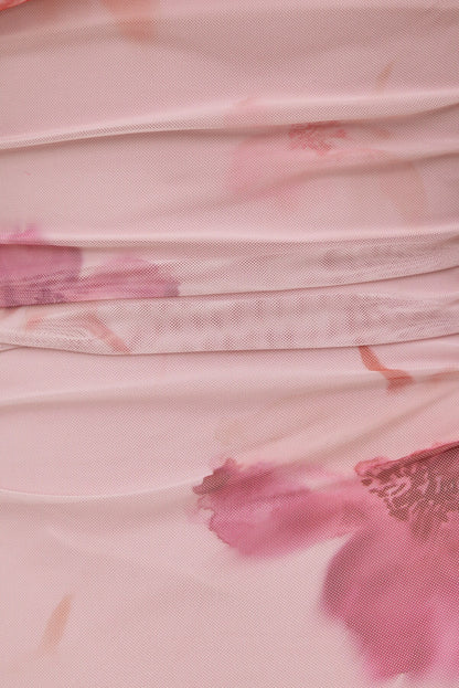 Kristina Mesh Maxi Dress Pink - Dynamite