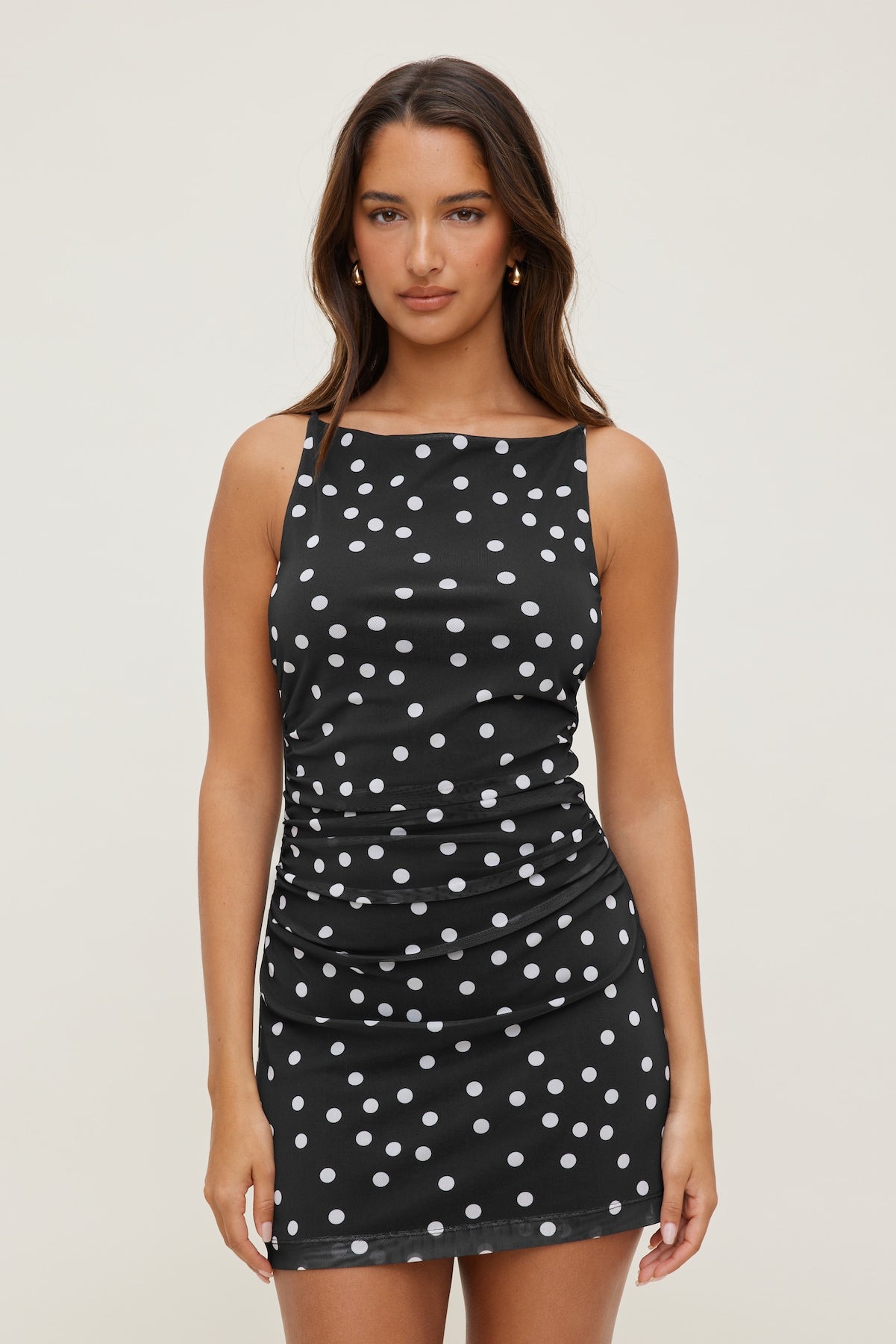 Kate Mesh Mini Dress Black - Dynamite