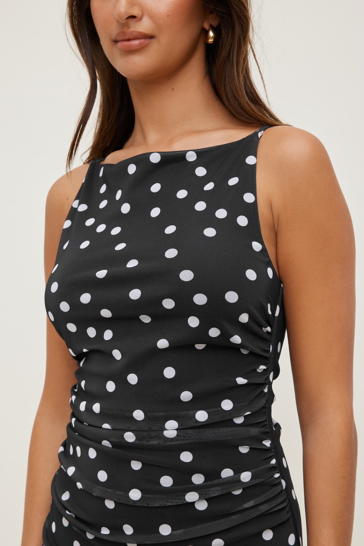 Kate Mesh Mini Dress Black - Dynamite