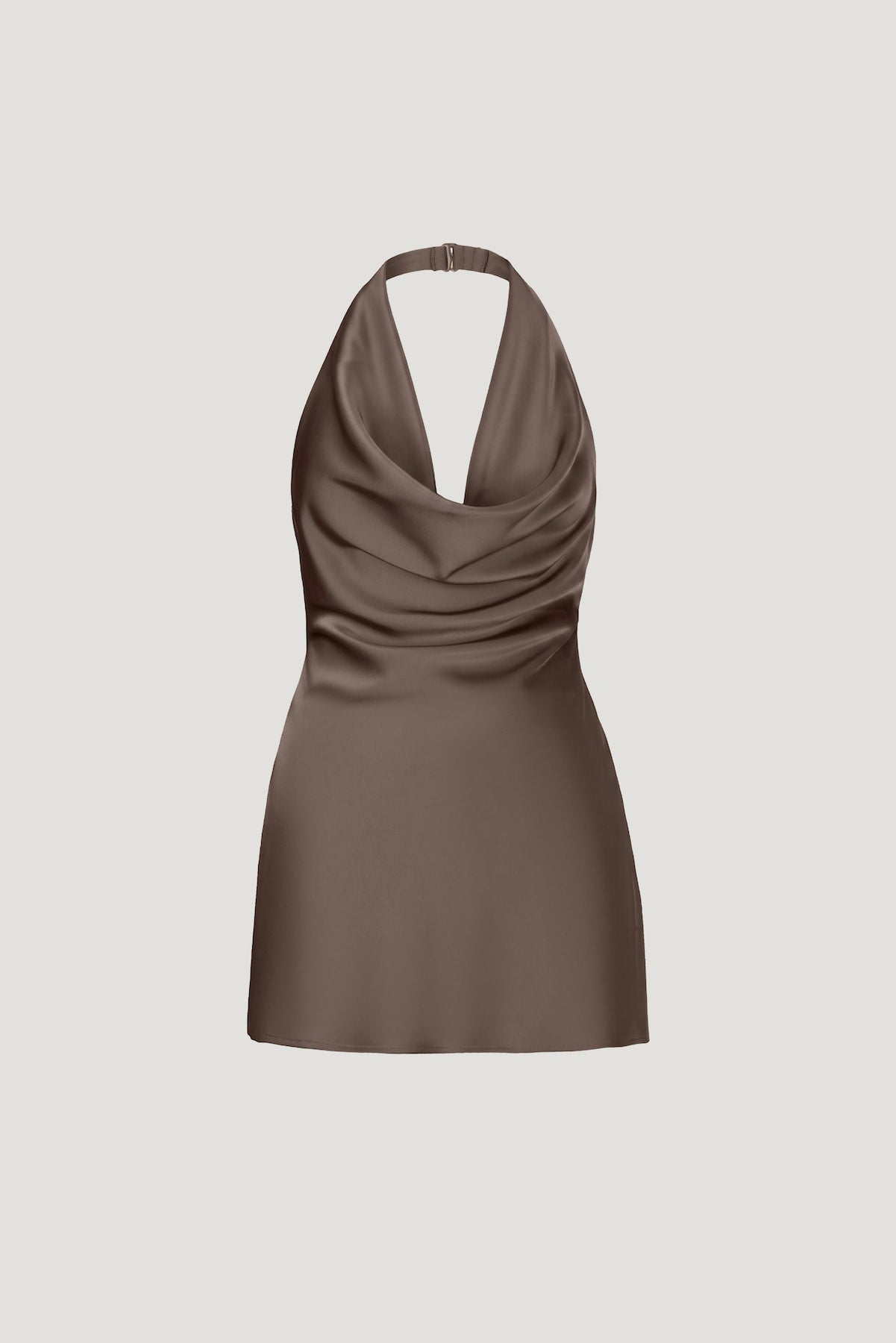 Camila Satin Romper Mini Dress Brown - Dynamite