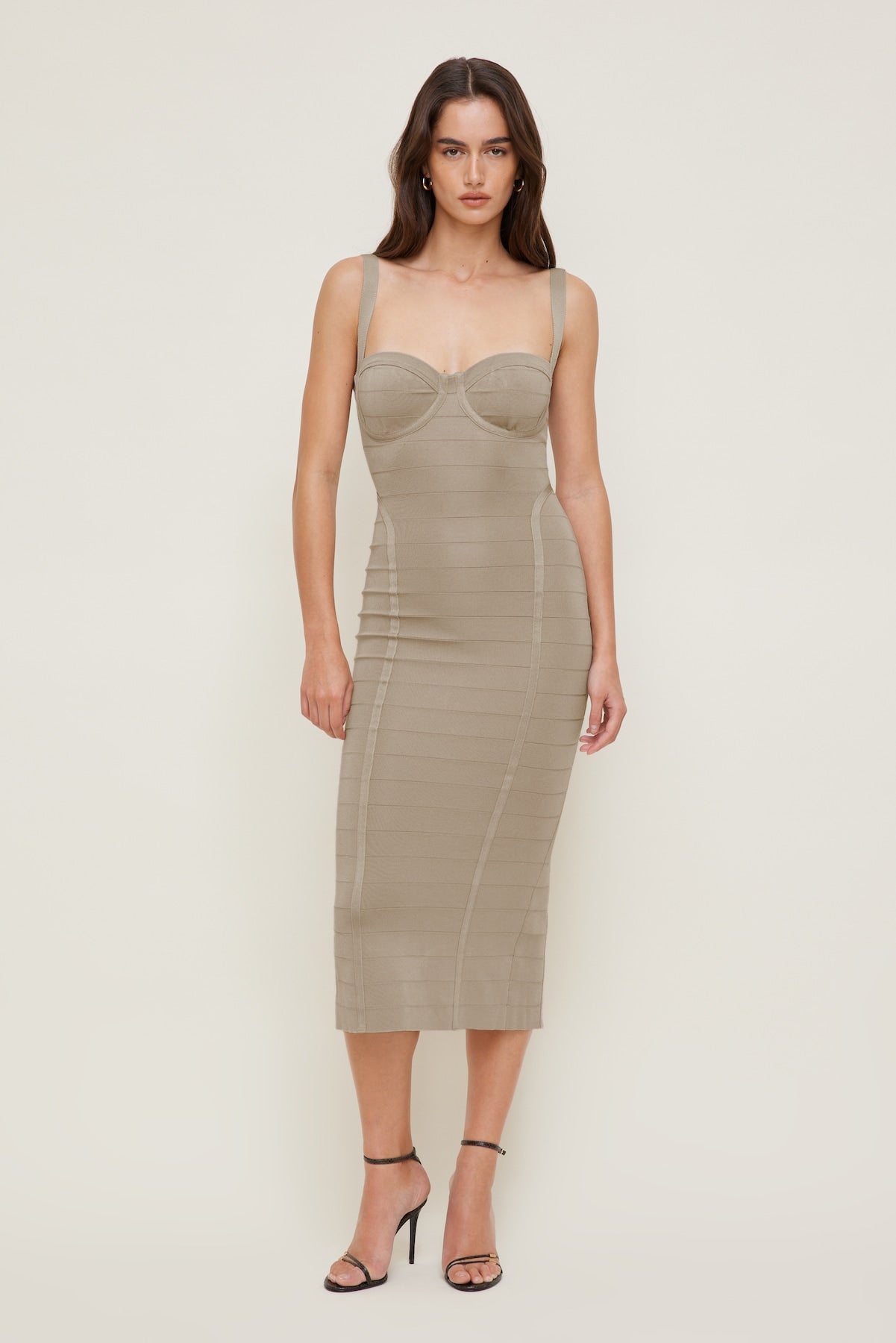 Bandage Midi Dress Beige - Dynamite