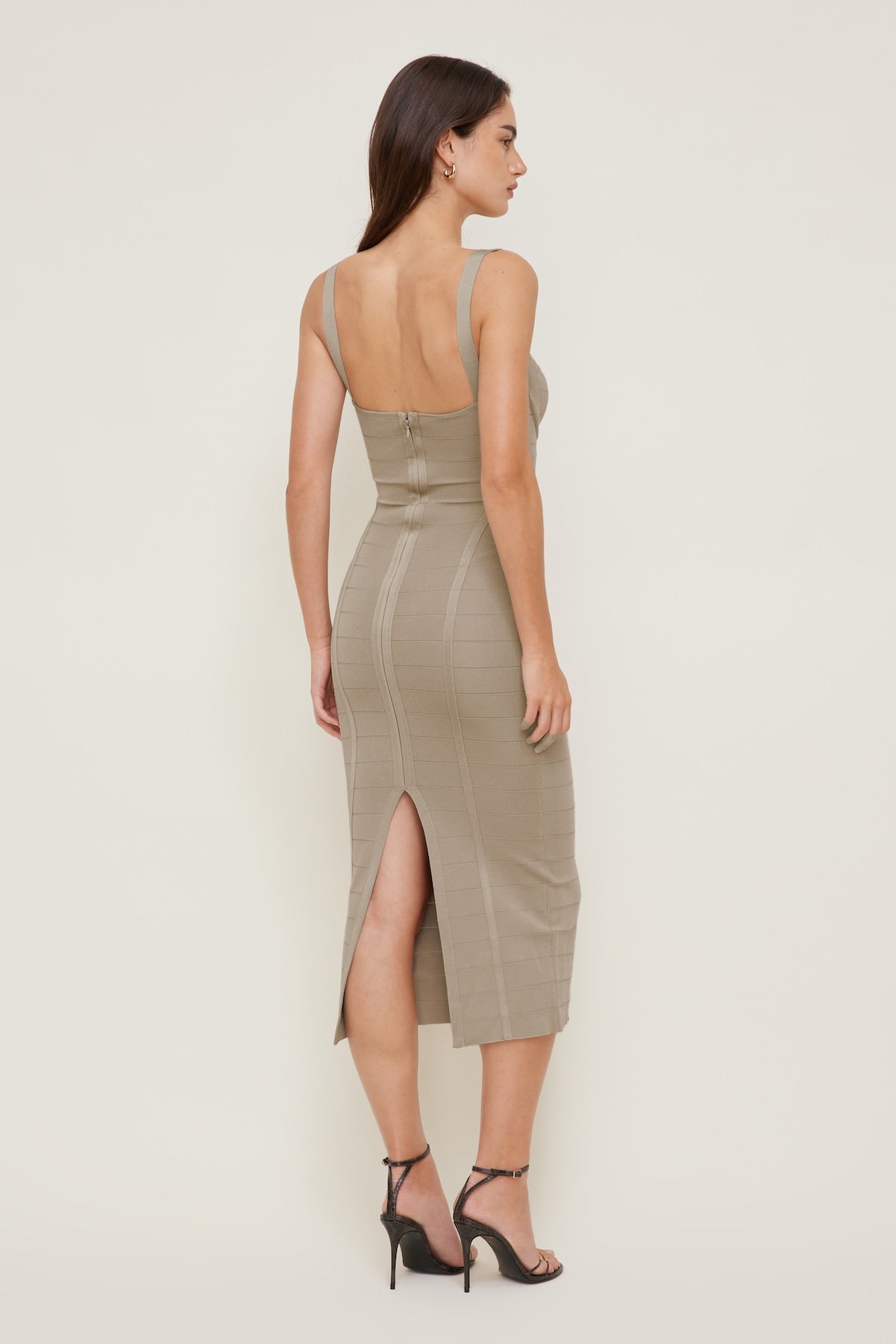 Bandage Midi Dress Beige - Dynamite