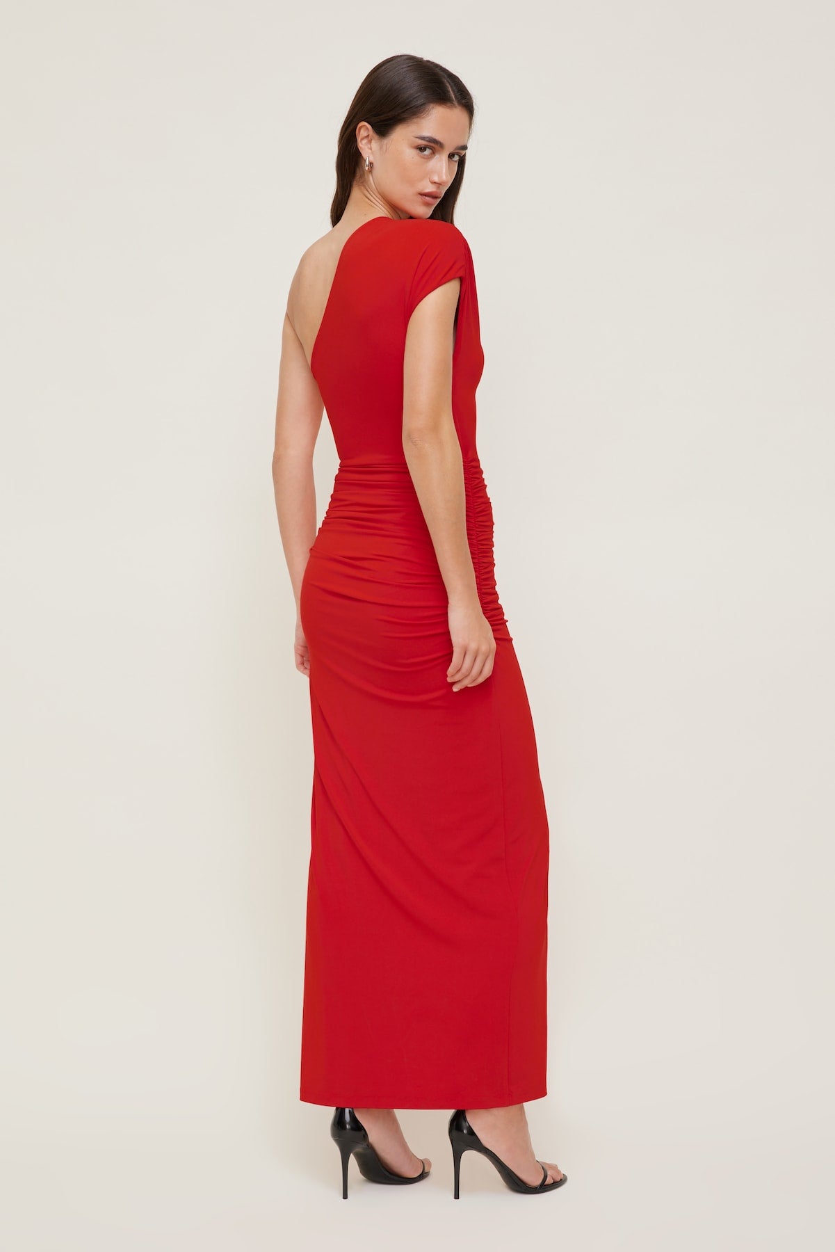 Sculpt Slit Maxi Dress Red - Dynamite