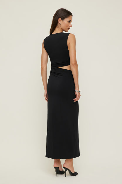 Elia Sculpt Maxi Dress Black - Dynamite