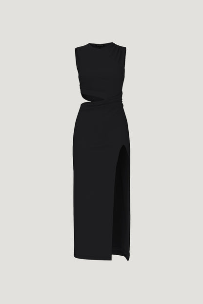 Elia Sculpt Maxi Dress Black - Dynamite