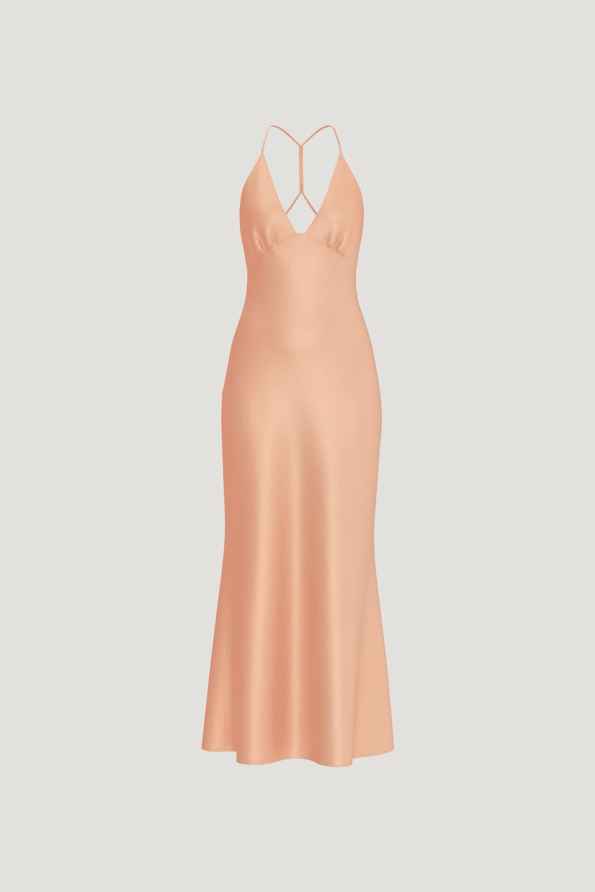 Livia Satin Midi Dress Orange - Dynamite